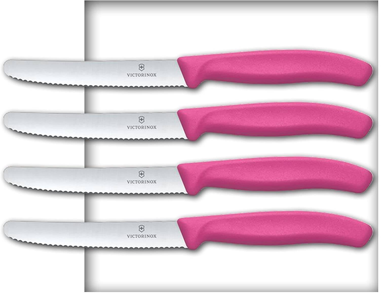 VICTORINOX 4 Messer Brötchenmesser Küchenmesser Tomatenmesser Pink