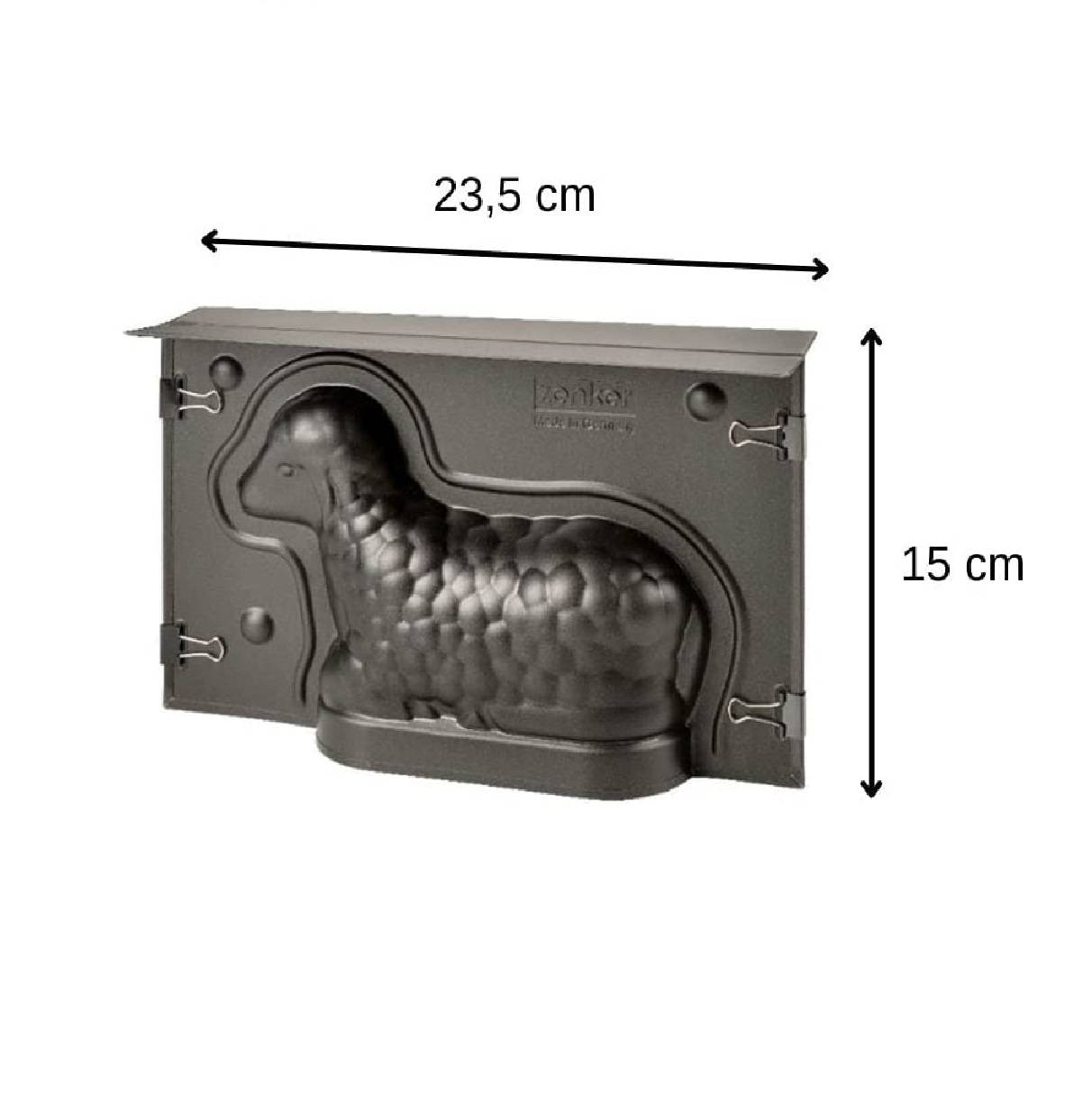 Zenker Lämmchenbackform zu Ostern – 700 ml Füllvolumen – 3D Kuchenform mit Antihaftbeschichtung und Lämmchen als Motiv zum backen – Leckere D