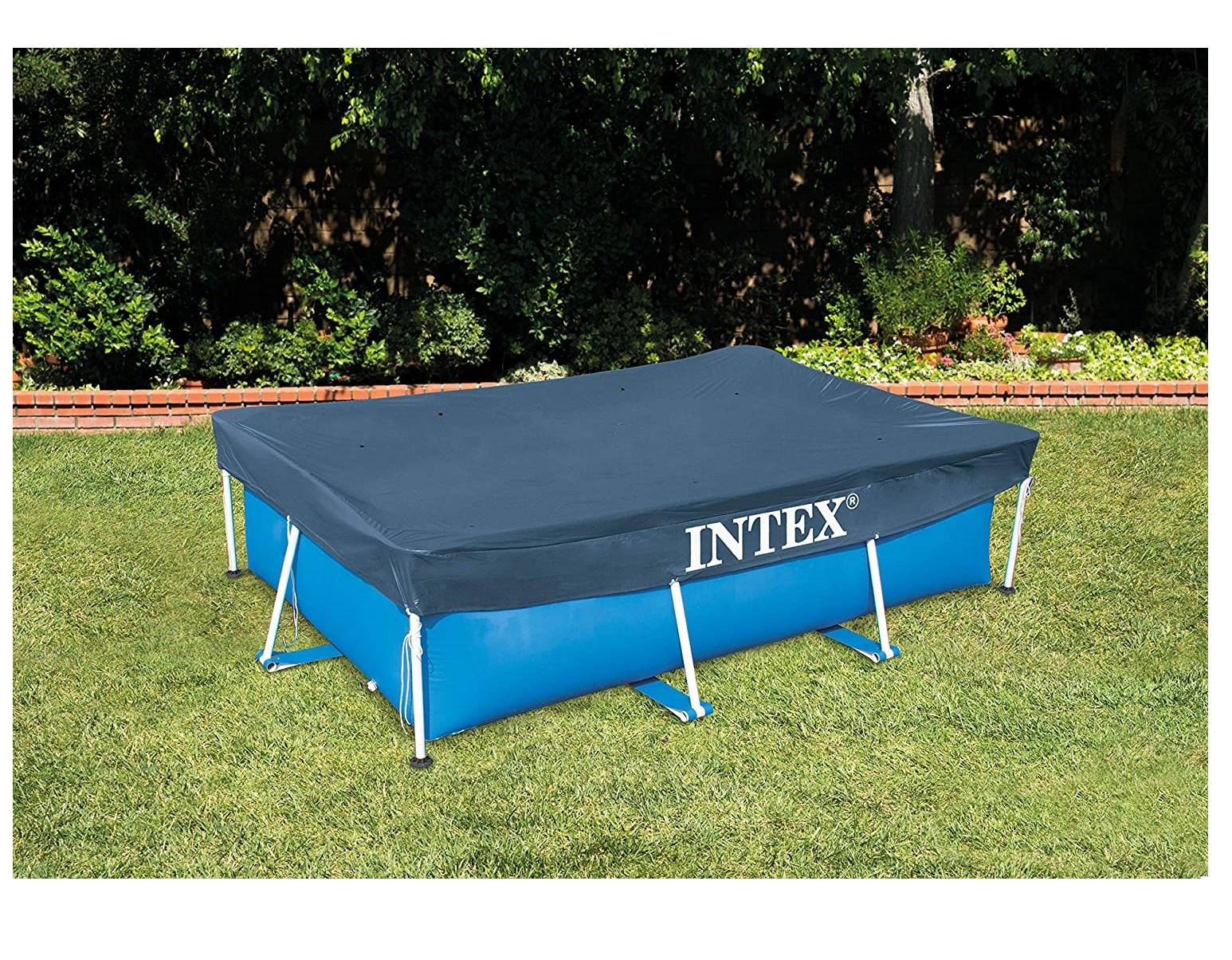 INTEX 28039 Abdeckplane Pool Intex 450 x 200 cm Sommer/Winter mit Löcher Wasserablauf