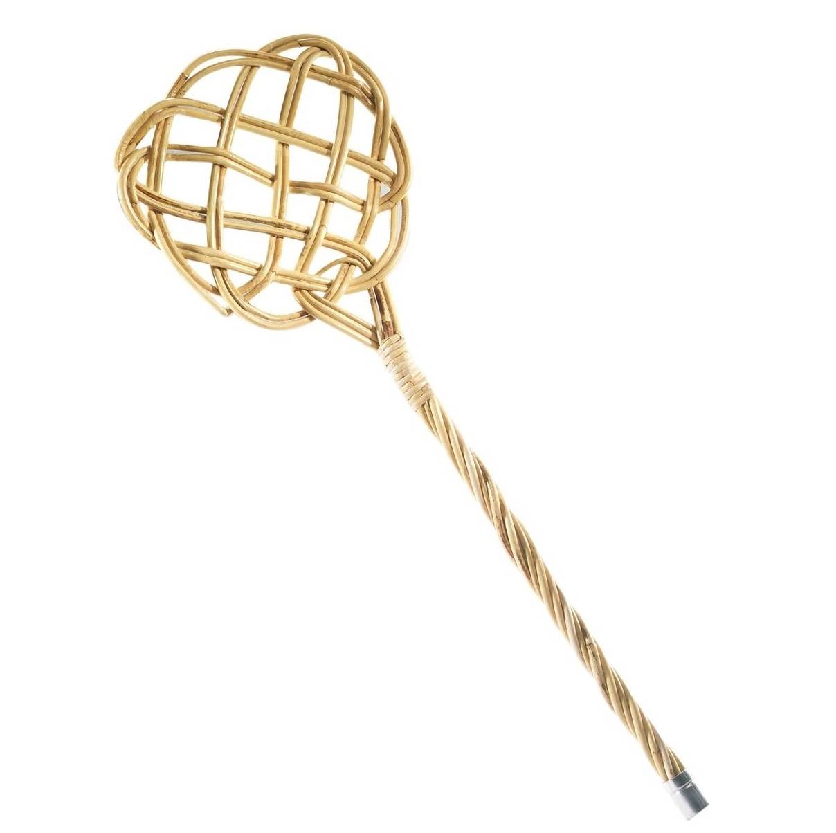 Adam Schmidt | Teppichklopfer | handgeflochtene 2-fädige Struktur | Maße: 75 x 26 cm | ideal für gründliche Teppichpflege | helle Ausführung