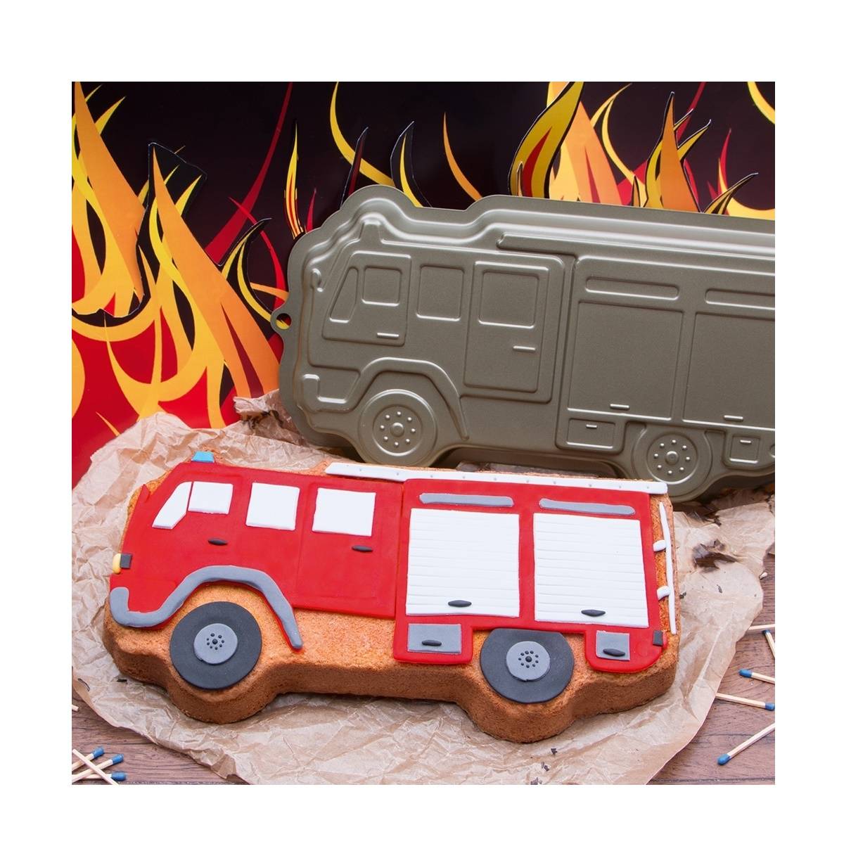 Städter Backform Feuerwehrauto Benny 610088 ca.33 cm