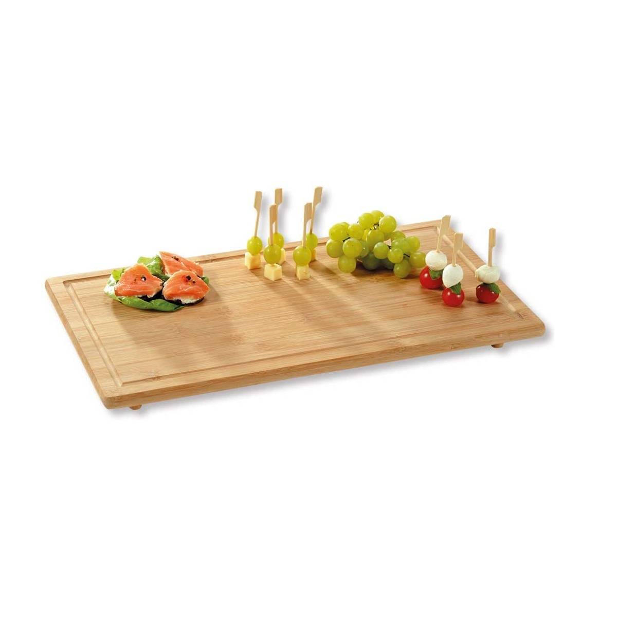 Neustanlo | Schneide- und Abdeckplatte Set | Bambusholz 50x28x4 cm | nachhaltiges & robustes Material | für stilvolle Küchenarbeit | Edition 1