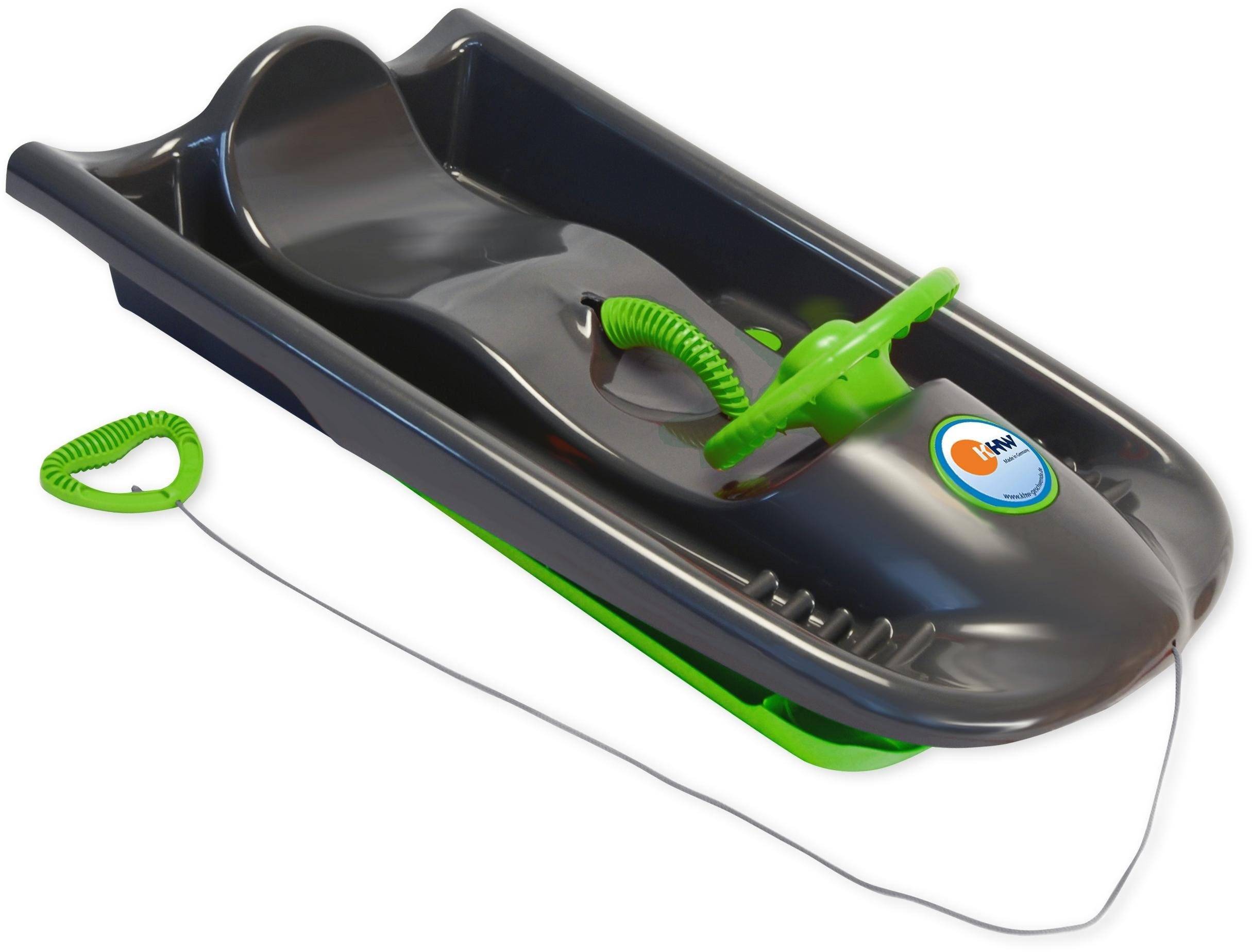 KHW | Snow Flyer Rodel | anthrazit | ergonomischer Sitz | optimierte Bremsen | robuste Bauweise | hervorragende Gleitfähigkeit | ideal für alle Schn