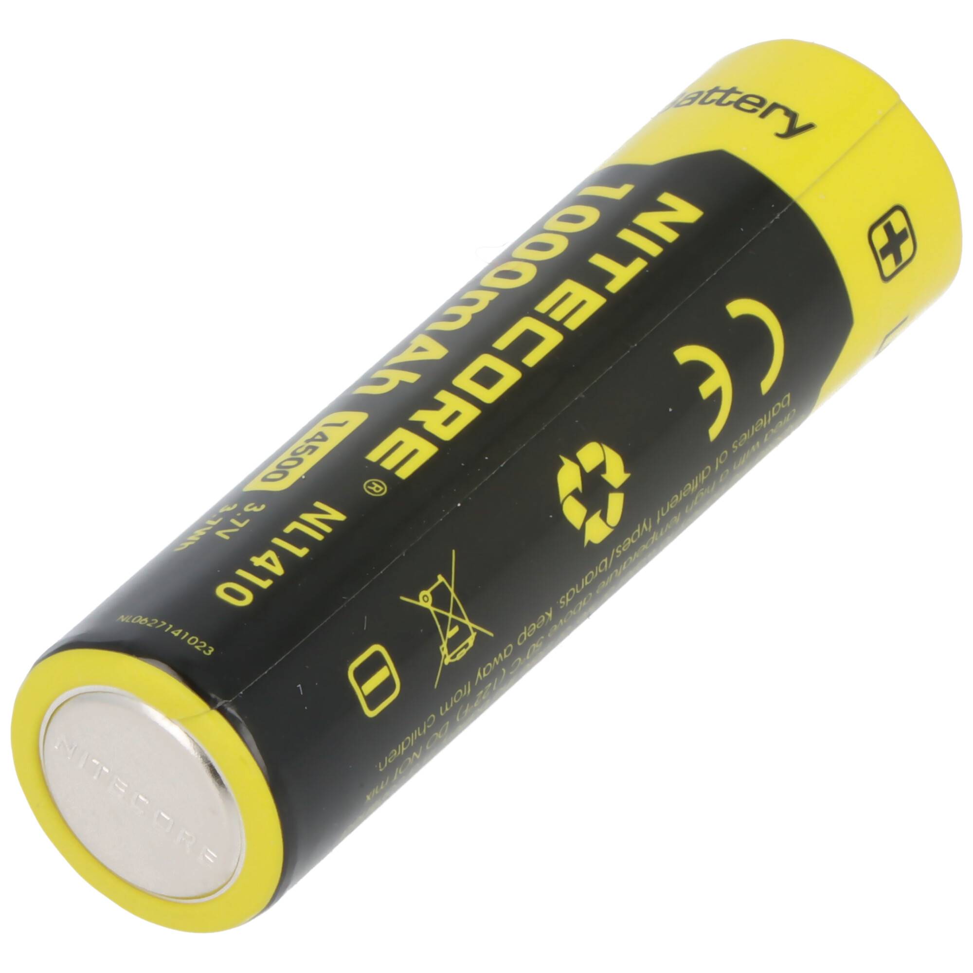 Nitecore 14500 Li-Ion Akku mit 3,7 Volt Spannung und 1000mAh Kapazität, NL1410 Li-Ion Akku