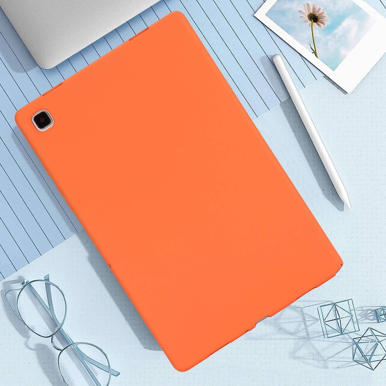Für Samsung Galaxy Tab S10 Plus / S9 Plus FE Plus / S8 Plus TPU Silikon Hülle Ultra dünn Cover Orange
