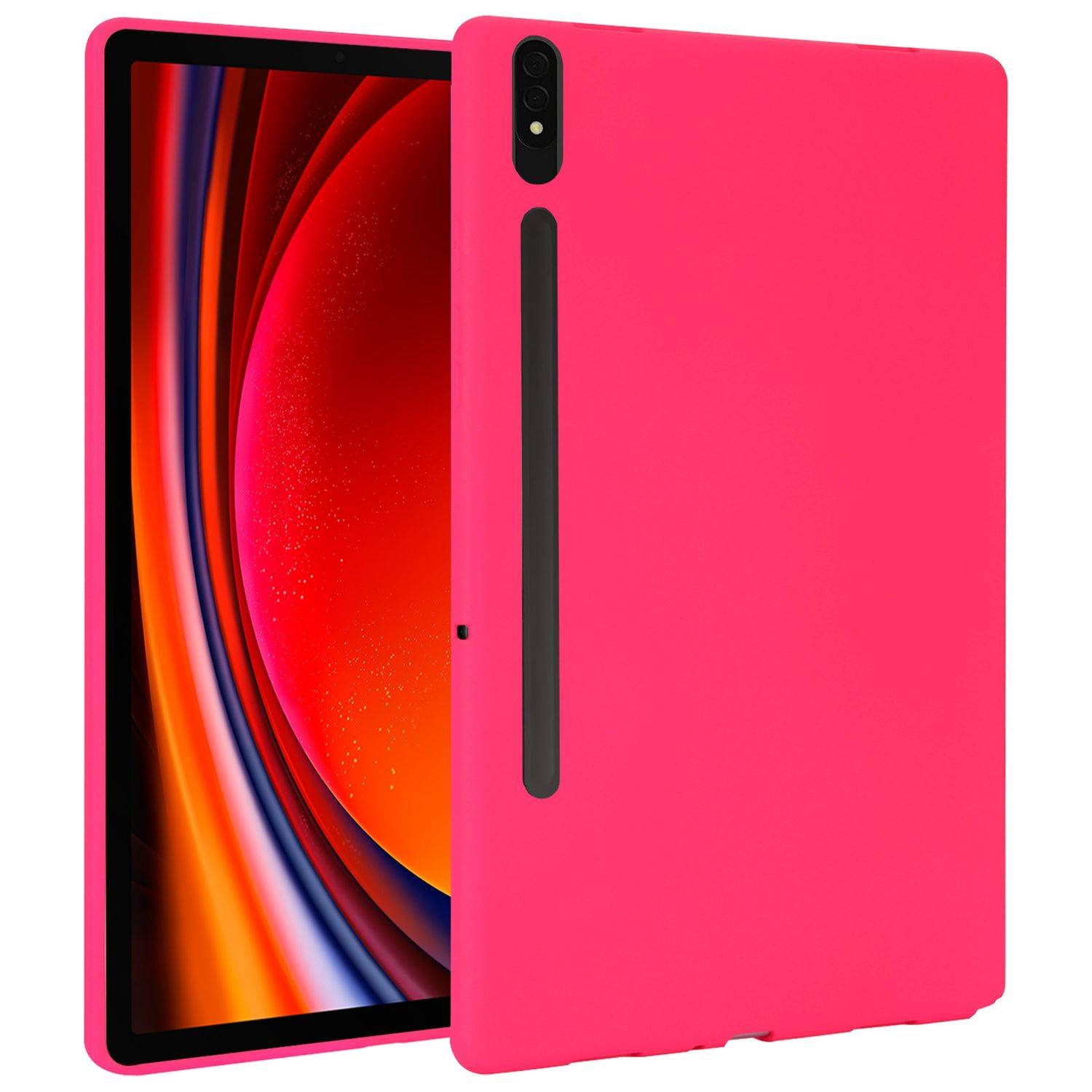 Für Samsung Galaxy Tab S10 Plus / S9 Plus FE Plus / S8 Plus TPU Silikon Hülle Tablet Case Ultra dünn Cover Pink/