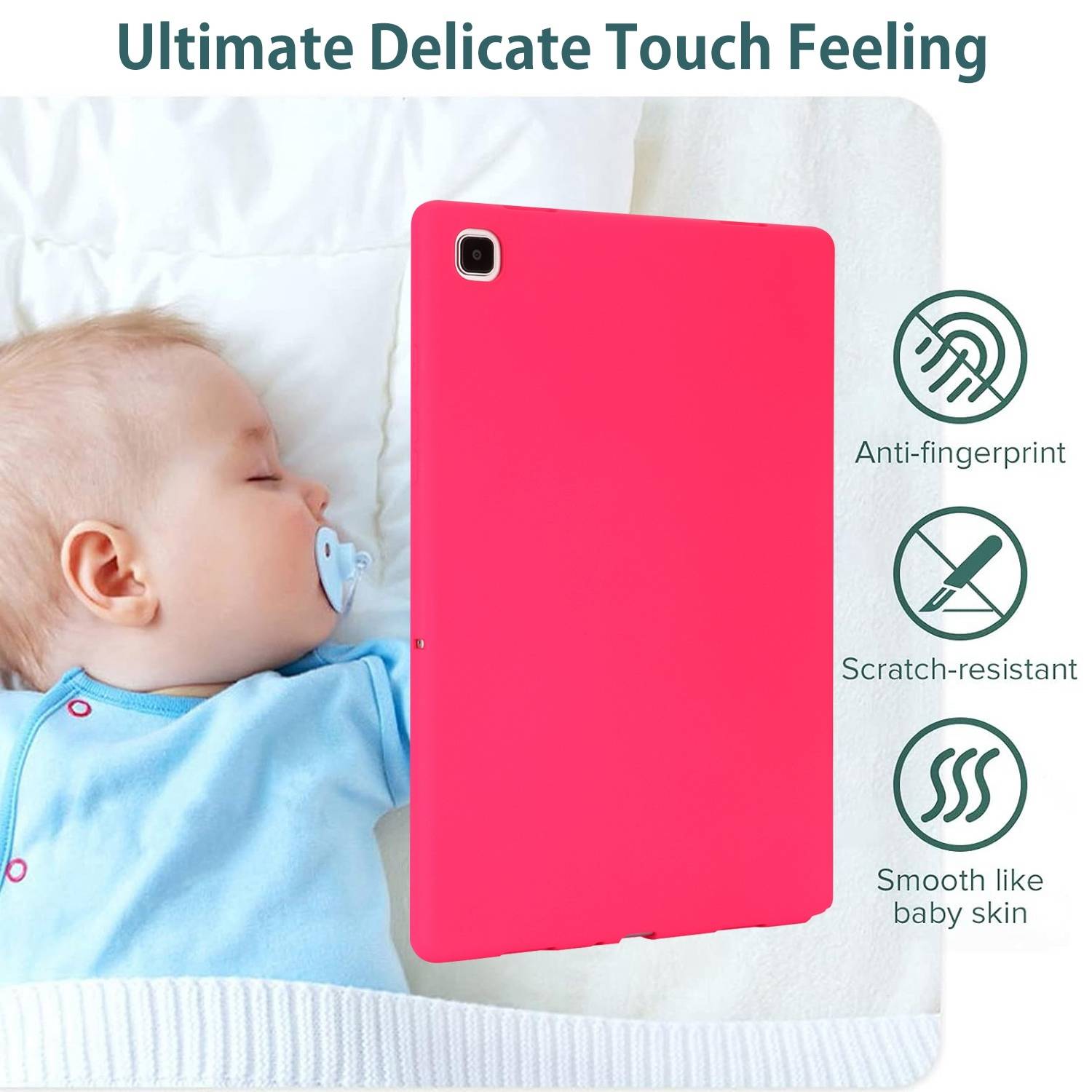 Für Samsung Galaxy Tab S10 Plus / S9 Plus FE Plus / S8 Plus TPU Silikon Hülle Tablet Case Ultra dünn Cover Pink/
