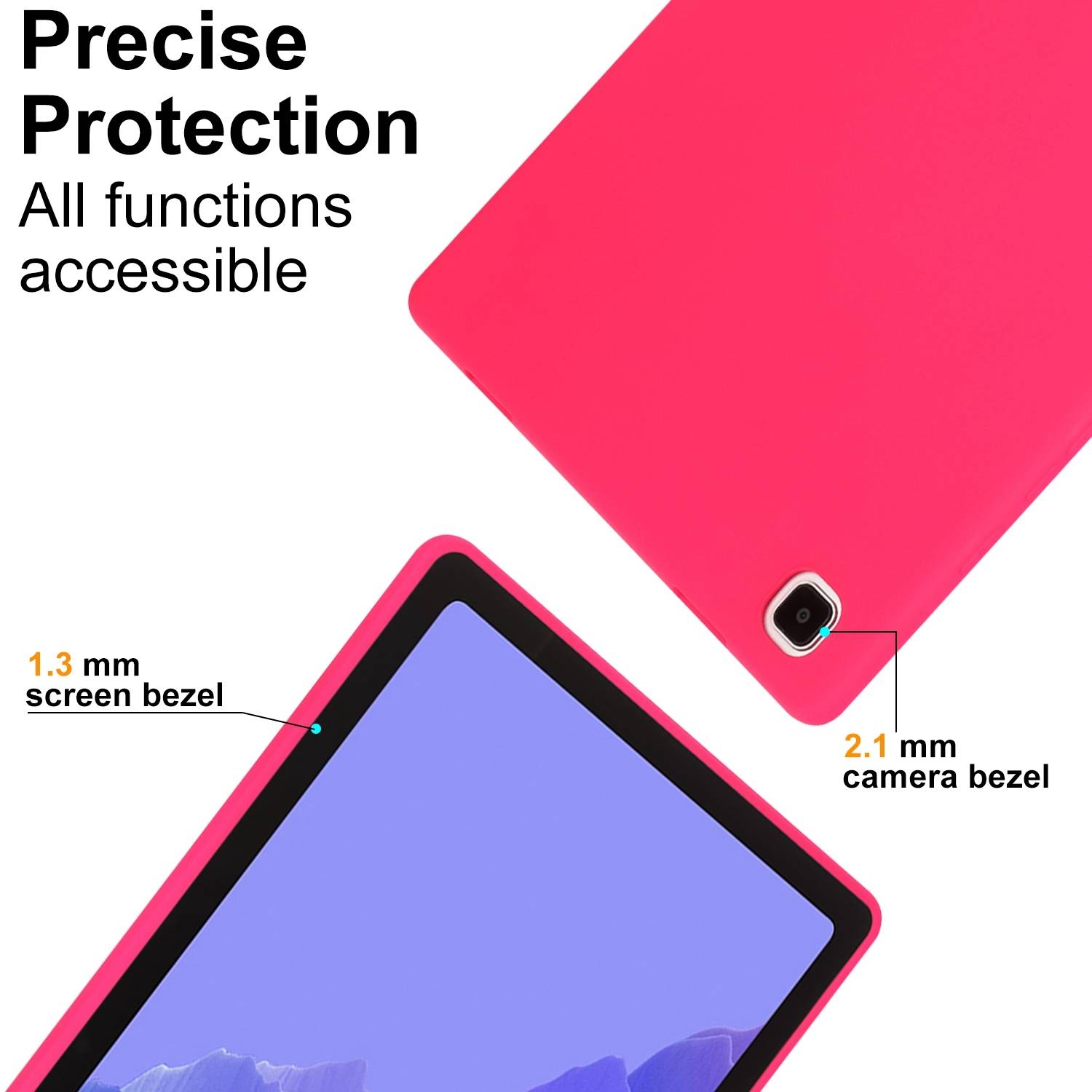 Für Samsung Galaxy Tab S10 Plus / S9 Plus FE Plus / S8 Plus TPU Silikon Hülle Tablet Case Ultra dünn Cover Pink/