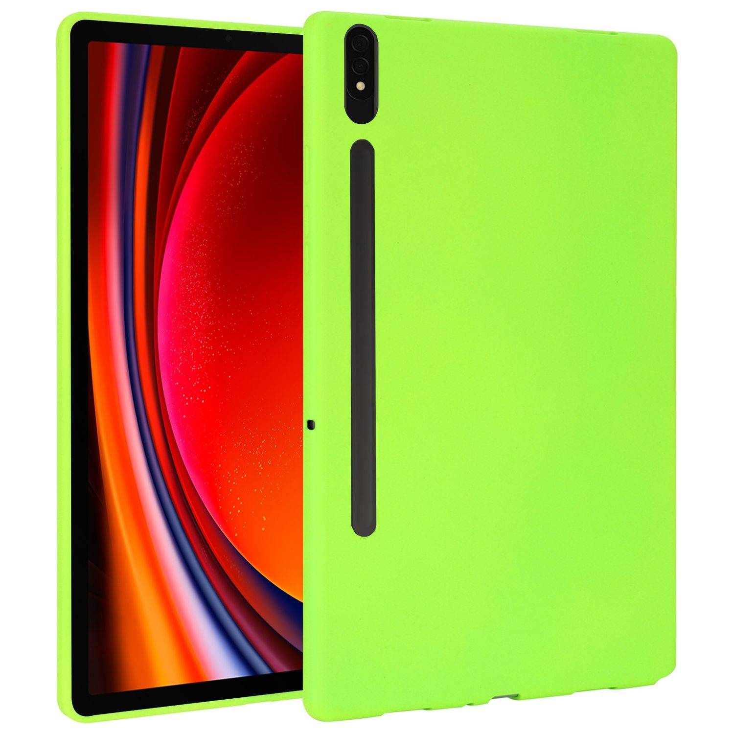 Für Samsung Galaxy Tab S10 Plus / S9 Plus FE Plus / S8 Plus TPU Silikon Hülle Ultra dünn Cover Hellgrün