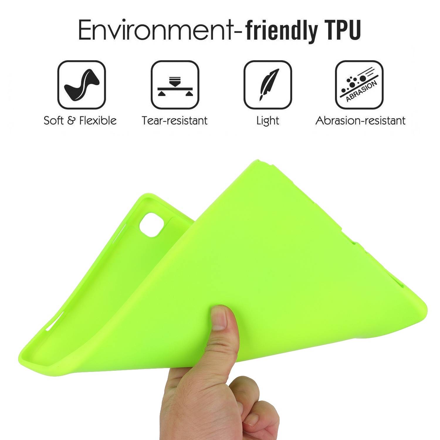 Für Samsung Galaxy Tab S10 Plus / S9 Plus FE Plus / S8 Plus TPU Silikon Hülle Ultra dünn Cover Hellgrün