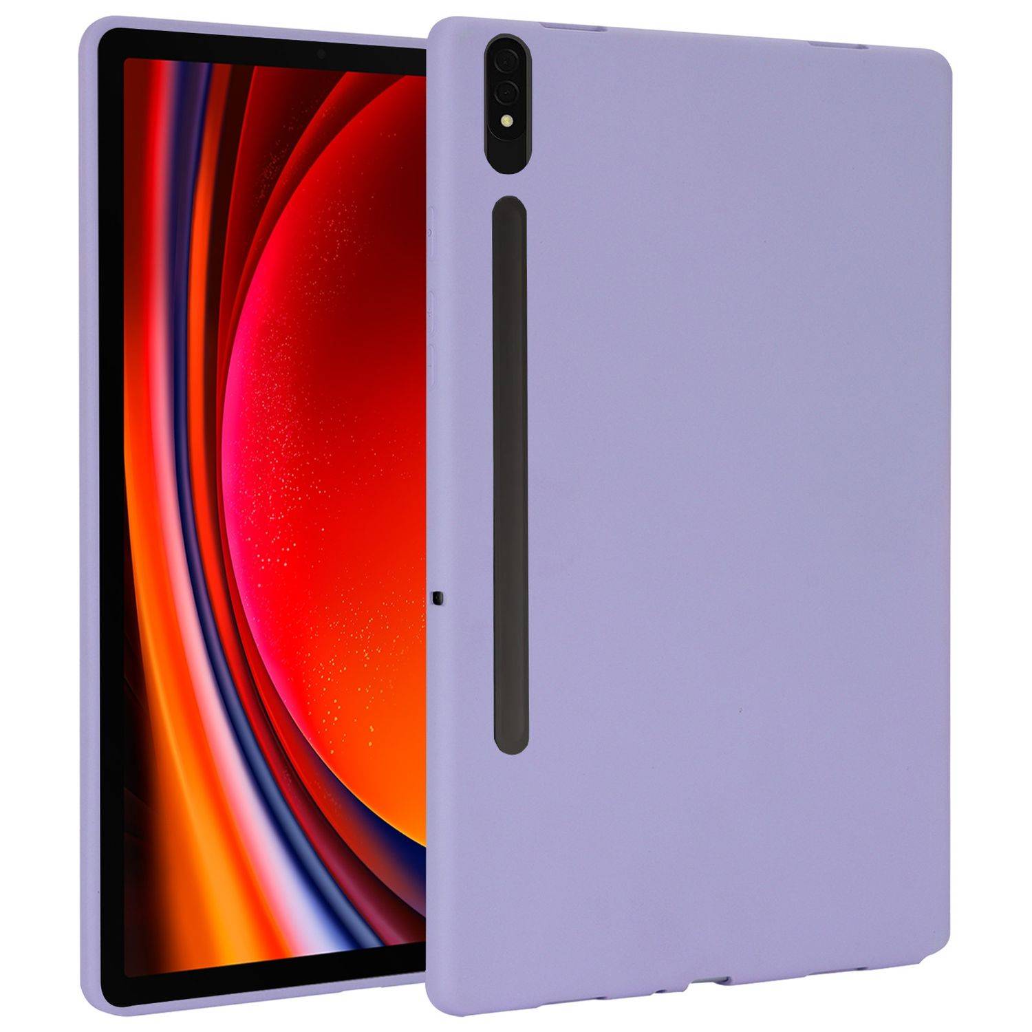 Für Samsung Galaxy Tab S10 Plus / S9 Plus FE Plus / S8 Plus TPU Silikon Hülle Ultra dünn Cover Lila
