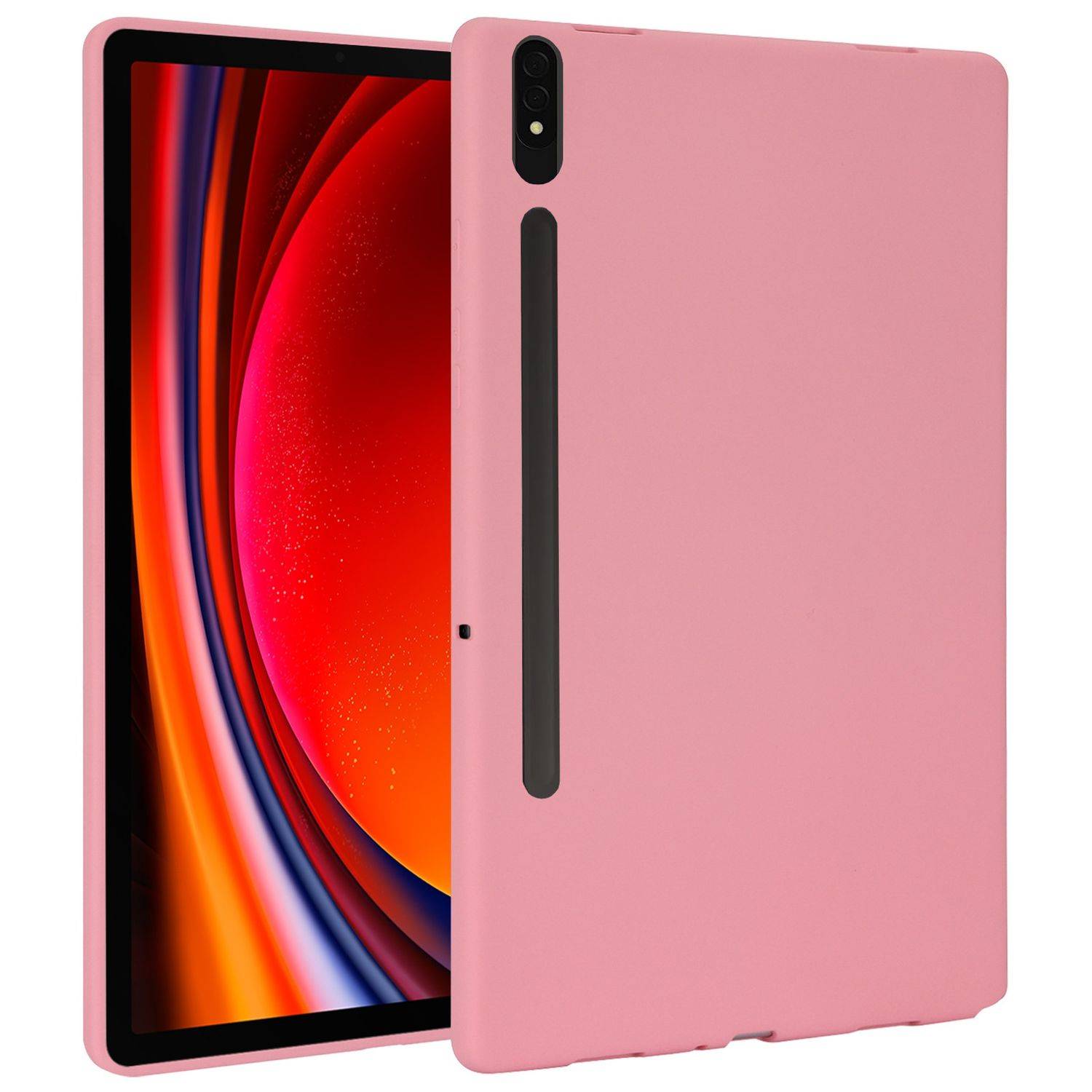 Für Samsung Galaxy Tab S10 Plus / S9 Plus FE Plus / S8 Plus TPU Silikon Hülle Tablet Case Ultra dünn Cover Rosa