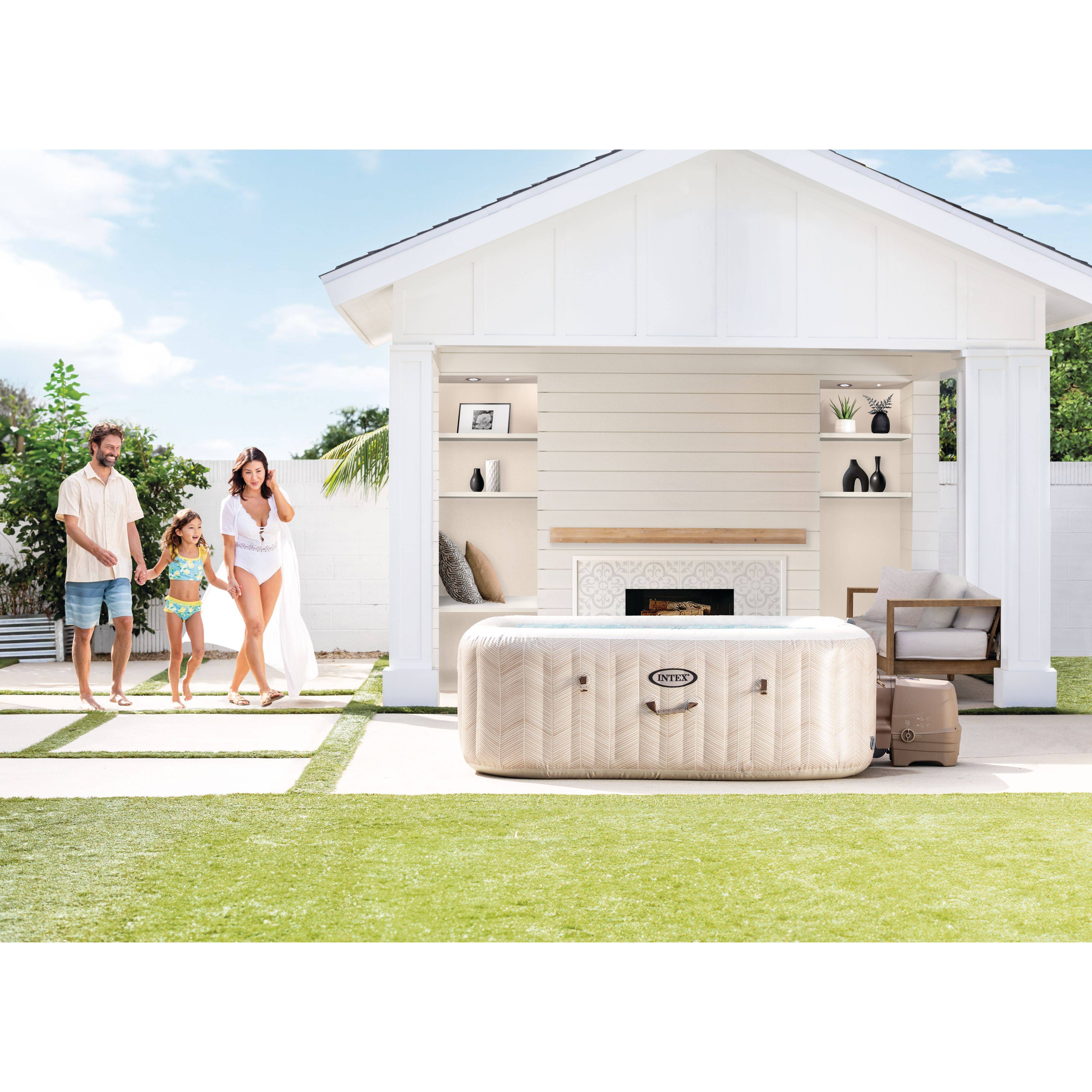 INTEX 28472NP - Whirlpool - Chevron Deluxe Square Bubble (196x196cm) für 6 Personen