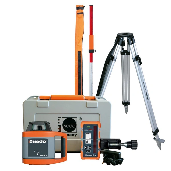 Nedo Rotationslaser SIRIUS 1 H - Laserklasse 3R - inkl. Laserempfänger ACCEPTOR MAXX, Aluminium-Stativ und Flexilatte - Preis per Set Nedo Rotationslaser SIRIUS 1 H - Laserklasse 3R - inkl. Laserempfänger ACCEPTOR MAXX, Aluminium-Stativ und Flexilatte - Preis per Set