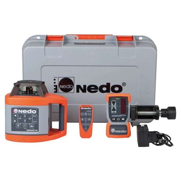 Nedo Rotationslaser SIRIUS 1 HV - Laserklasse 3R - inkl. Laserempfänger ACCEPTOR 2 digital - im Transportkoffer Nedo Rotationslaser SIRIUS 1 HV - Laserklasse 3R - inkl. Laserempfänger ACCEPTOR 2 digital - im Transportkoffer