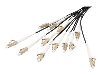 DIGITUS LWL Patchkabel LC->UPC 30m Vorkonfektioniert OM4 12 Multimedia-Technik Lichtwellenleiterkab