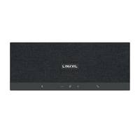 Rechteckiger schwarzer Lautsprecher mit der Bezeichnung 