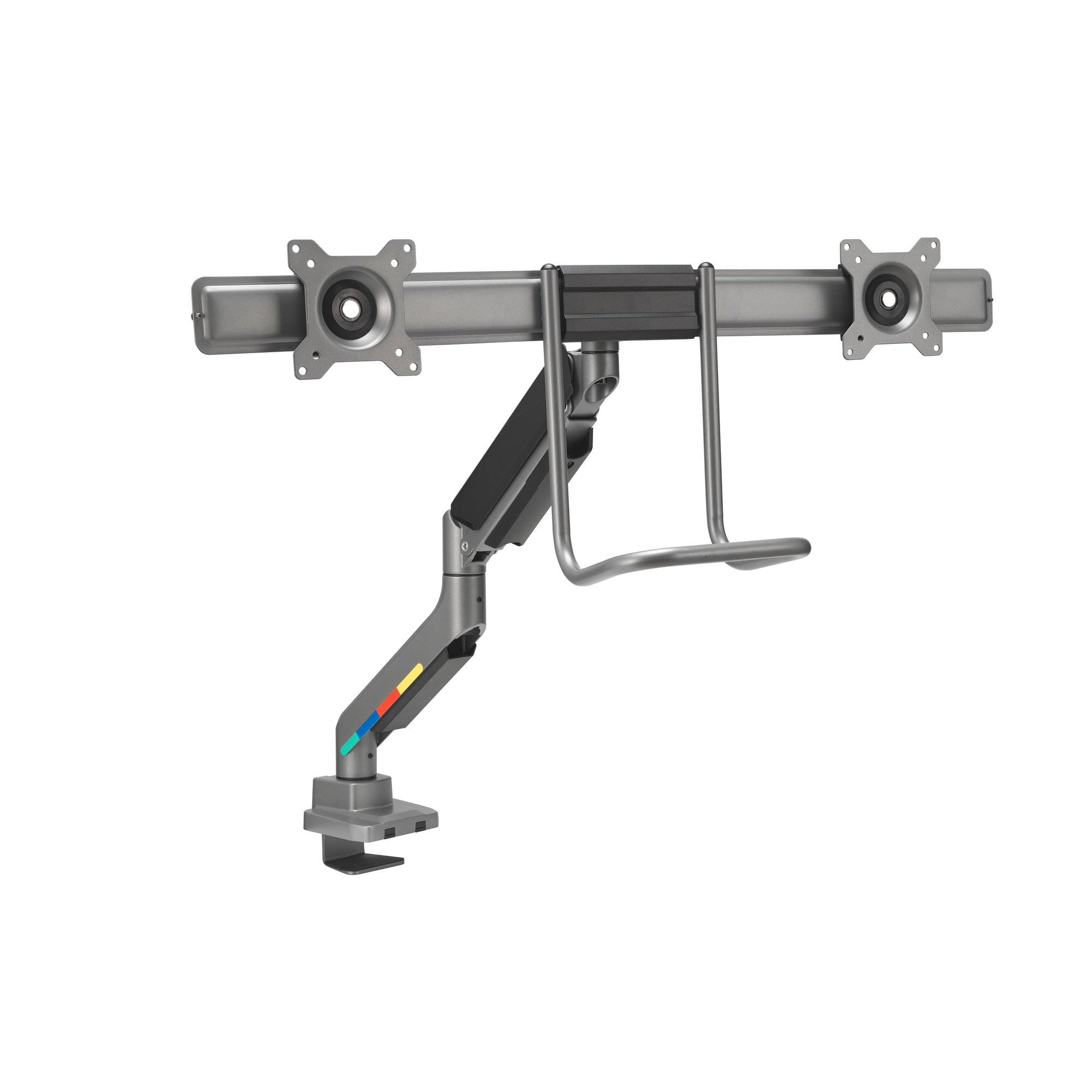 Kensington SmartFit - Befestigungskit (Querstange, Griff, horizontale Schiene) - einstellbarer Arm - für 2 Monitore - Gasdruckfeder - Aluminium