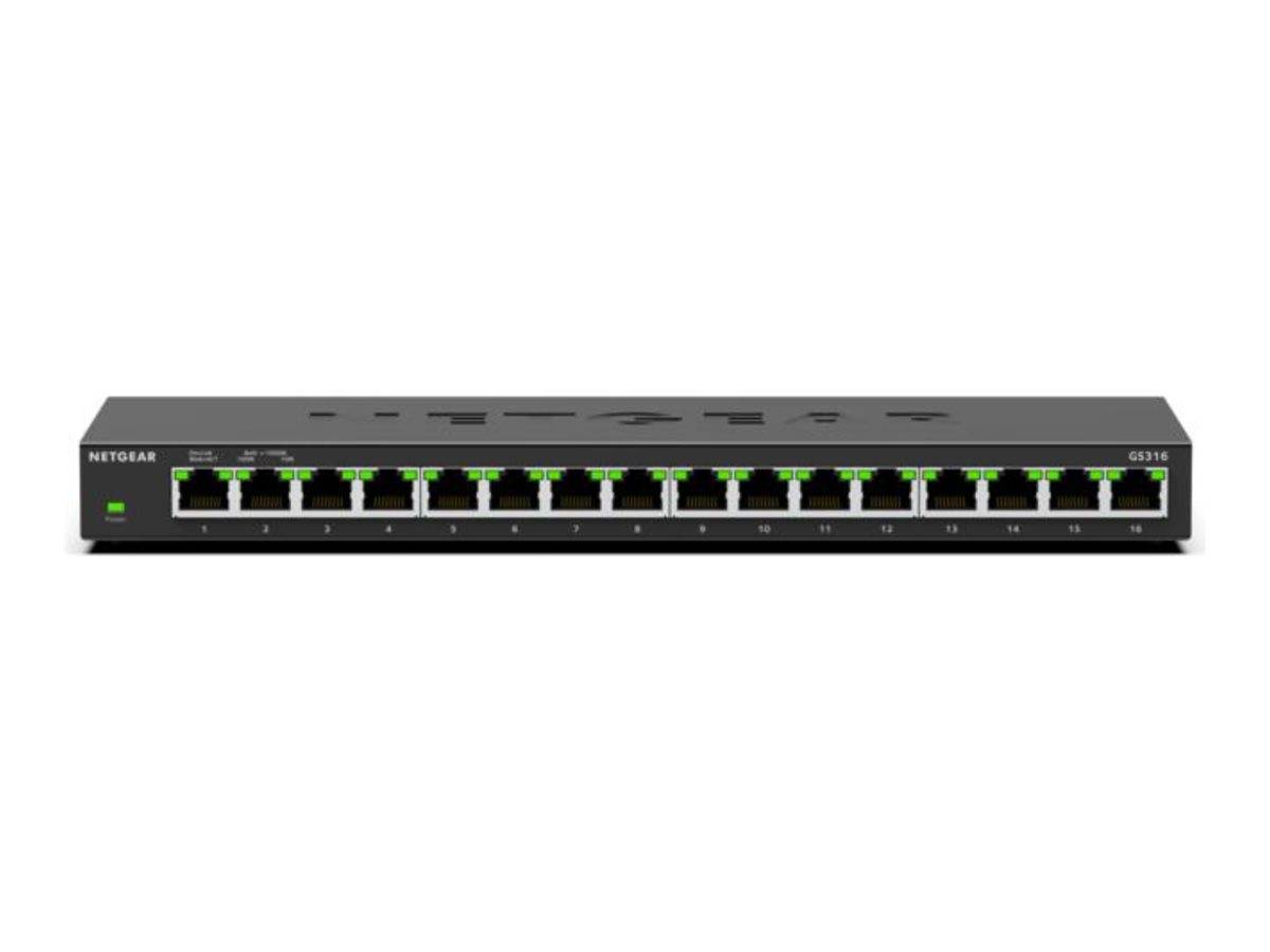 NETGEAR 16PT GE UNMANAGED SWITCH SOHO GS316