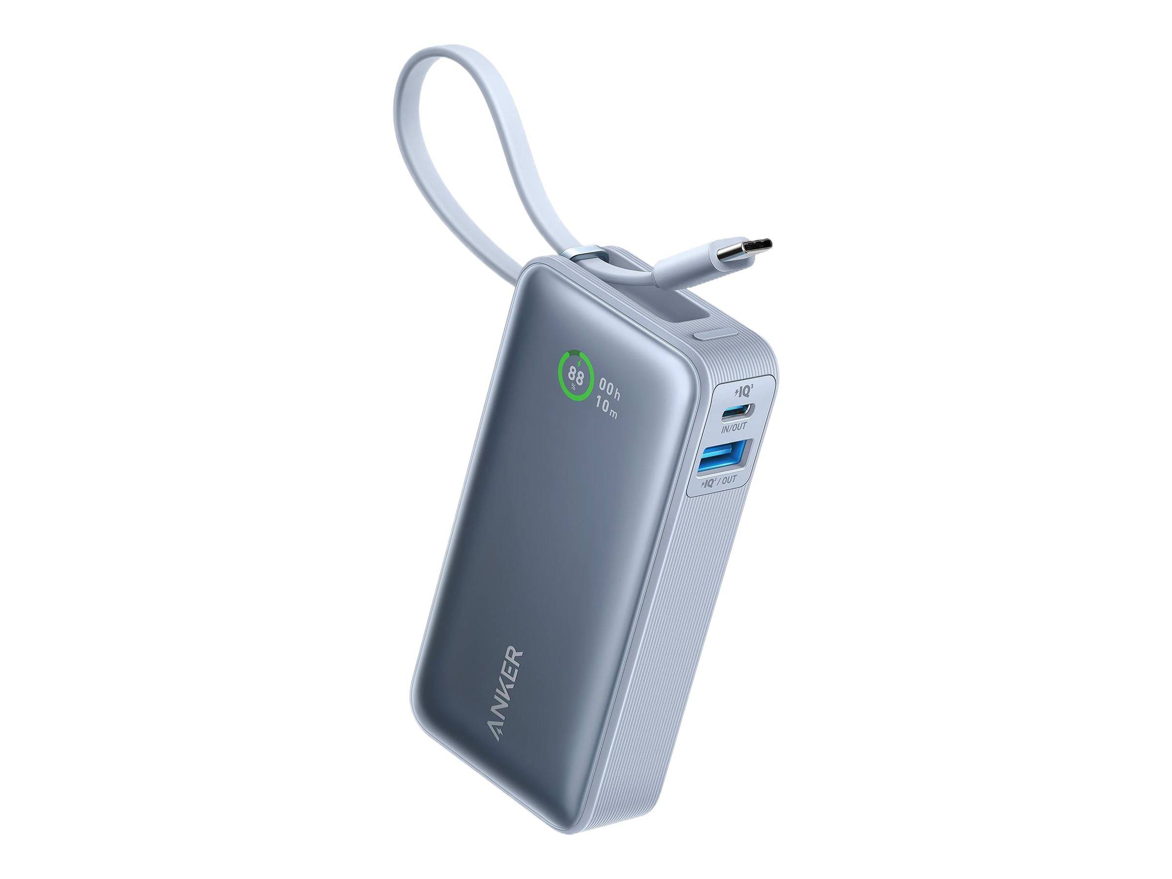 Anker Innovations Anker Nano - Powerbank - 10000 mAh - 30 Watt - 3 A - 2 Ausgabeanschlussstellen (24 pin USB-C, USB)