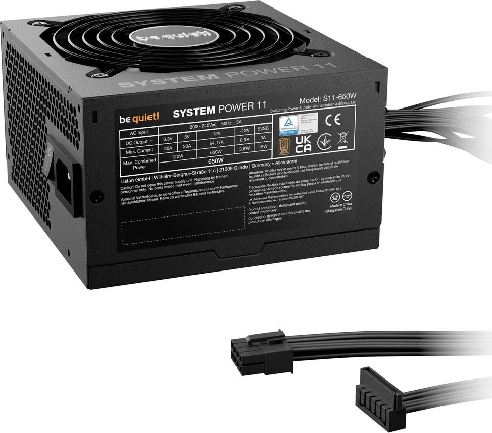 Be Quiet! BP011EU System Power 11 Netzteil ATX 3.1 650W (Bronze) schwarz