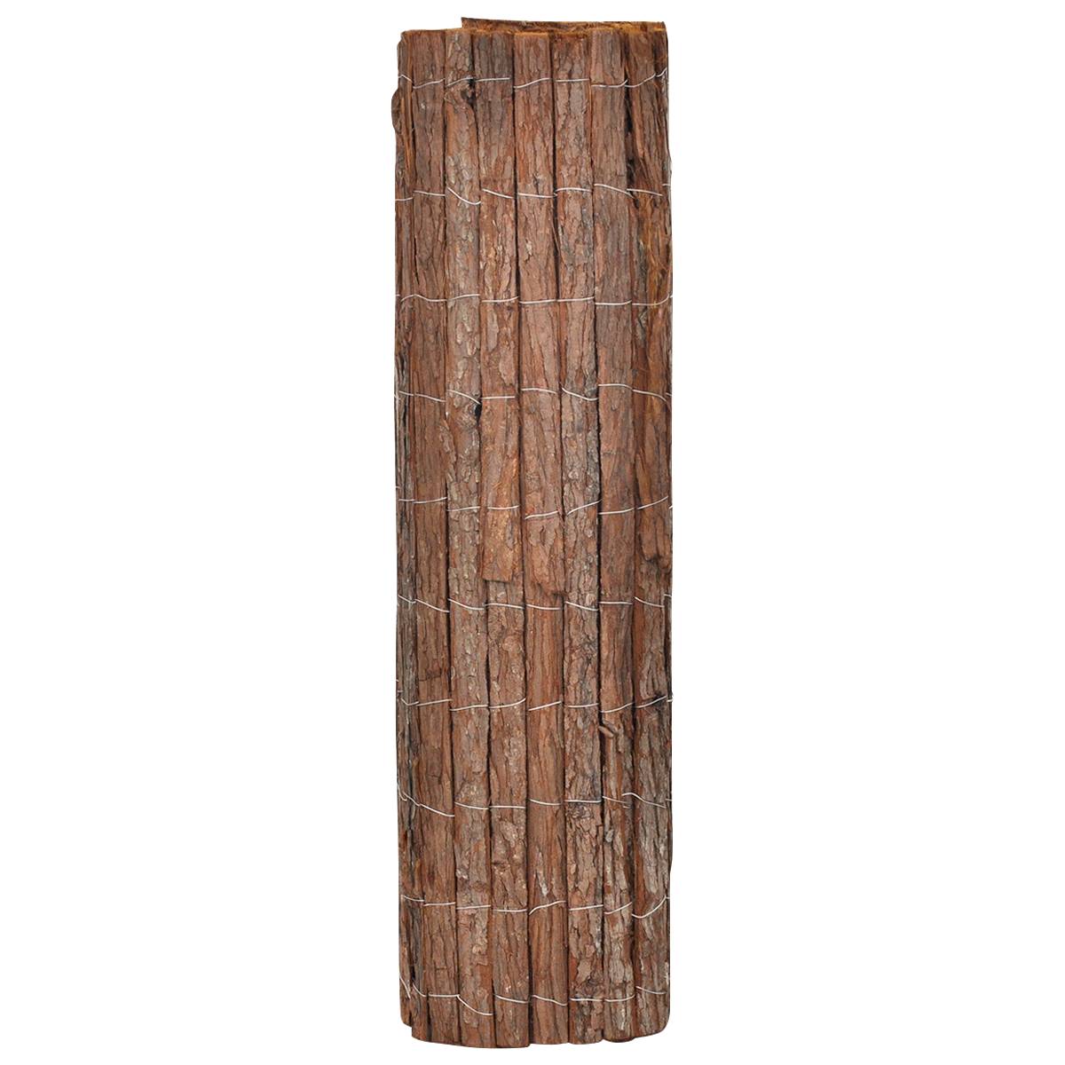 vidaXL Gartenzaun 100x600 cm Rinde