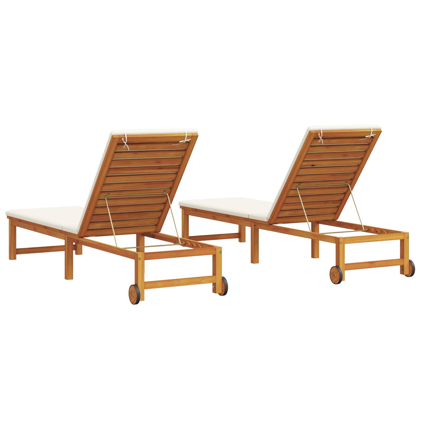 vidaXL Sonnenliegen 2 Stk. mit Kissen Massivholz Akazie