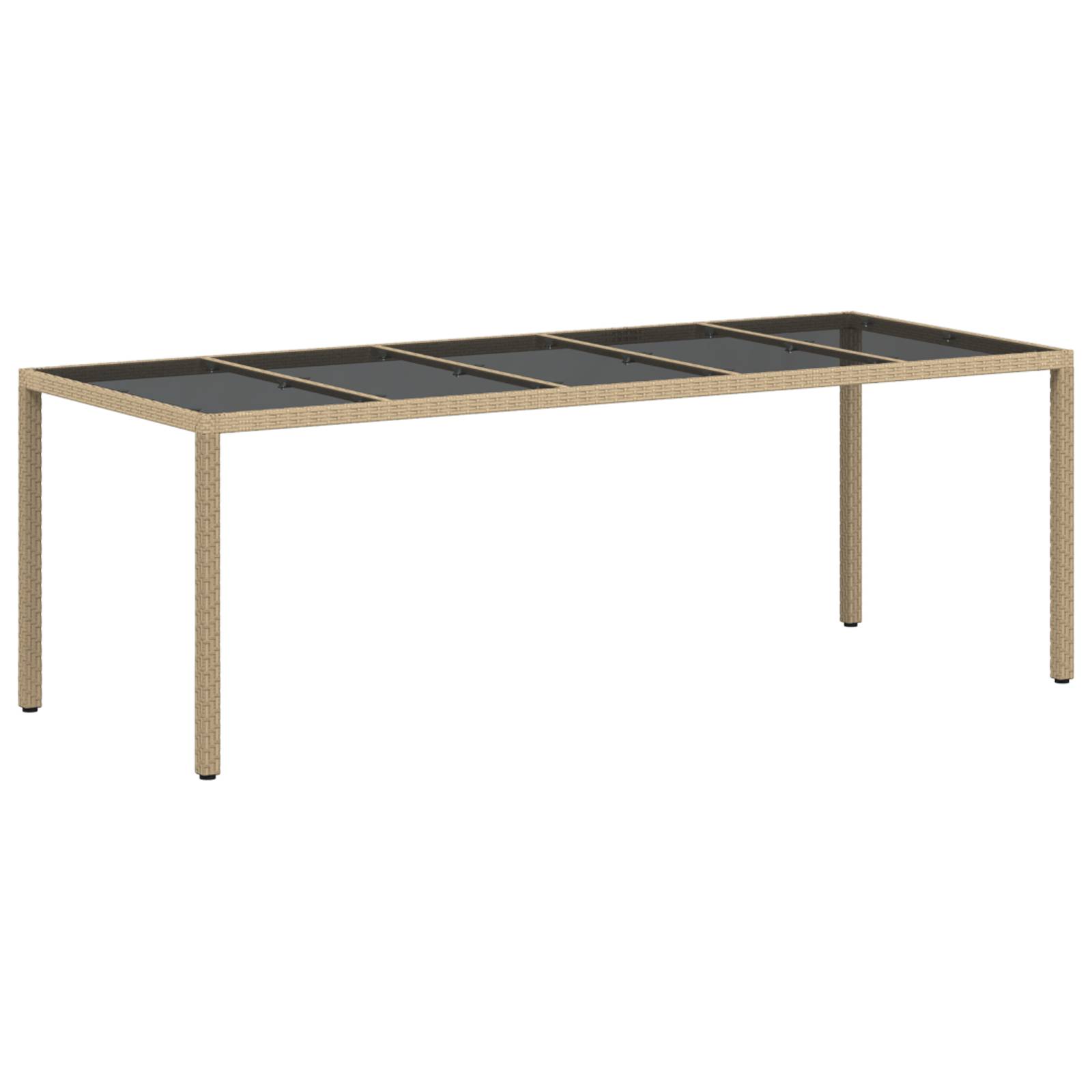 vidaXL 11-tlg. Garten-Essgruppe mit Kissen Beige Poly Rattan