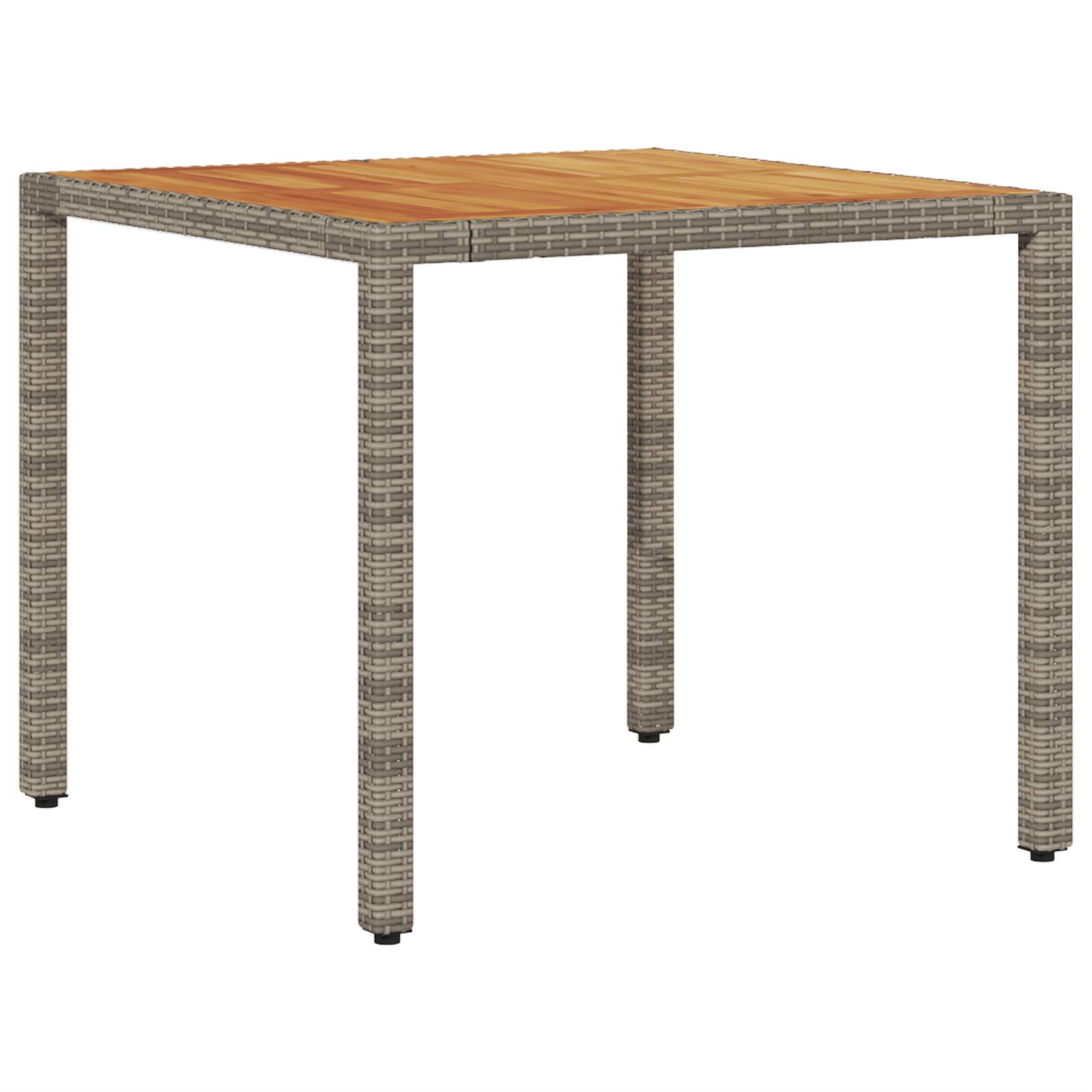 vidaXL 5-teiliges Garten Esszimmer Set mit Kissen Grau Poly Rattan