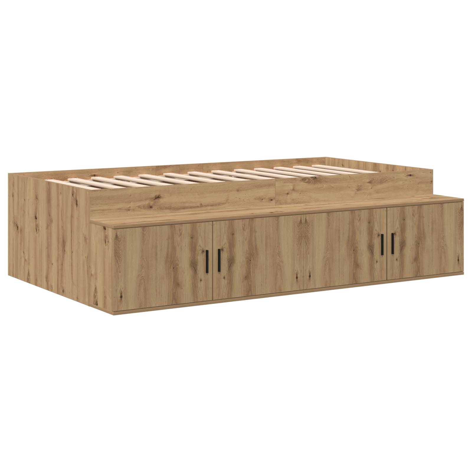 vidaXL Bettgestell Artisan Eiche 100x200 cm