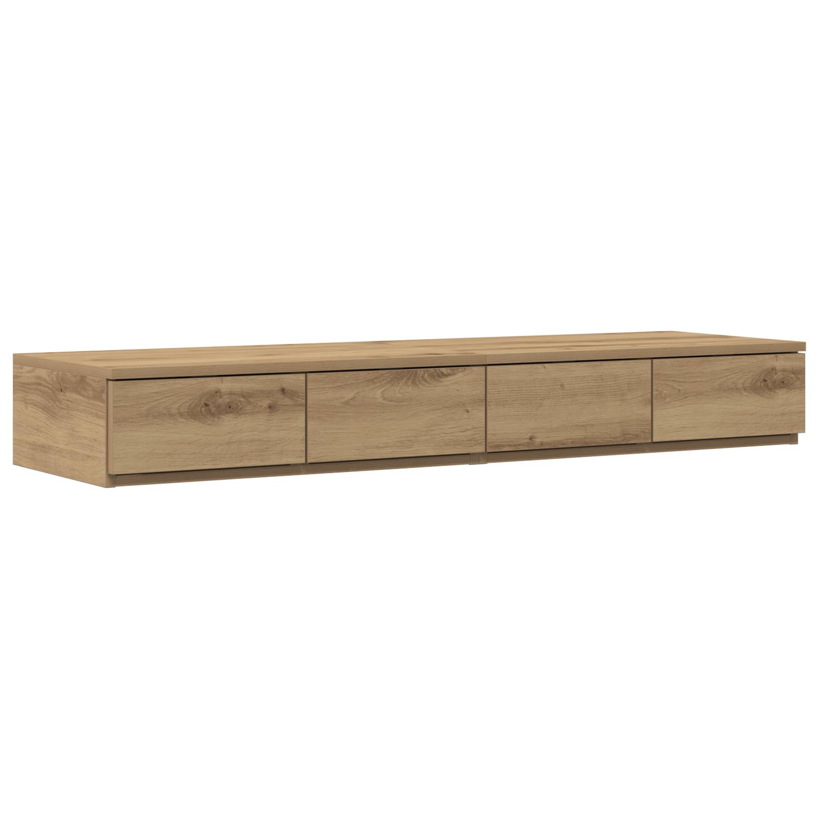 vidaXL Bettschubladen Artisan Eiche 120x36,5x16,5 cm Holzwerkstoff