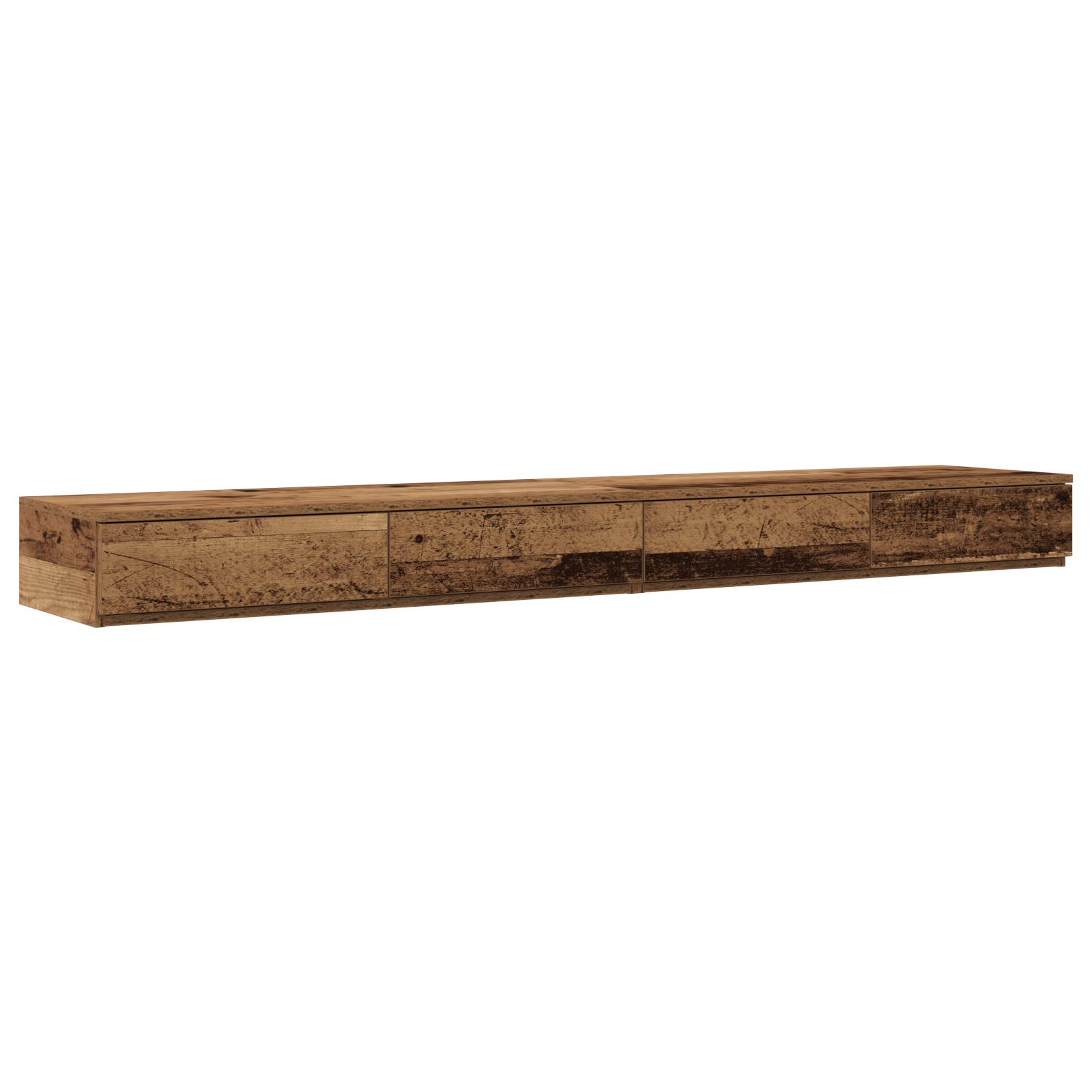 vidaXL Bettschubladen Altholz 180x36,5x16,5 cm Holzwerkstoff