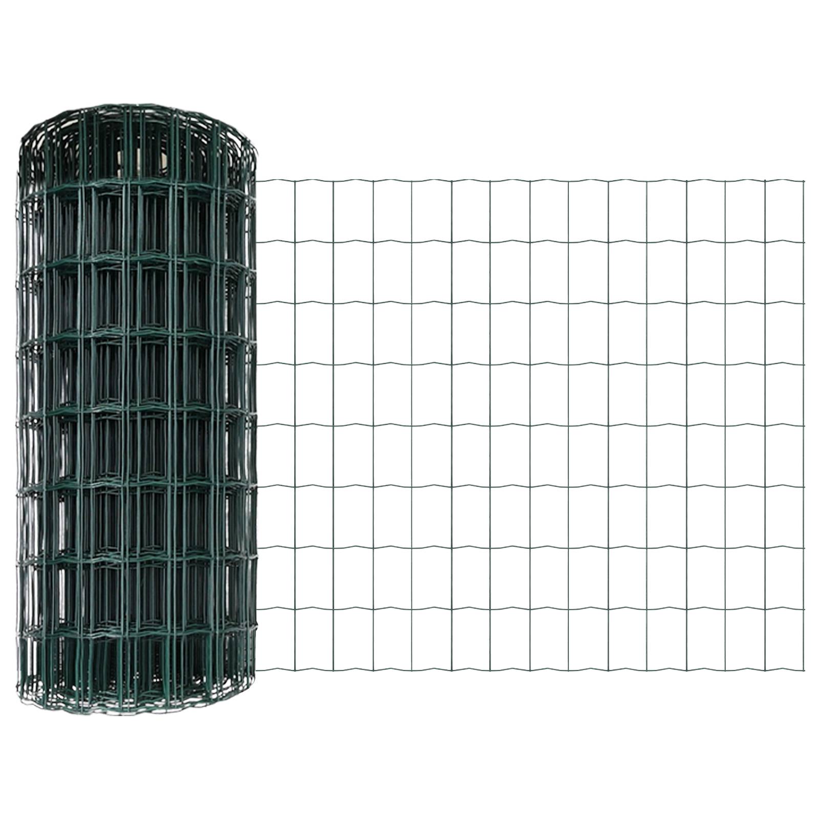 vidaXL Eurozaun Grün 0.6x25 m Stahl