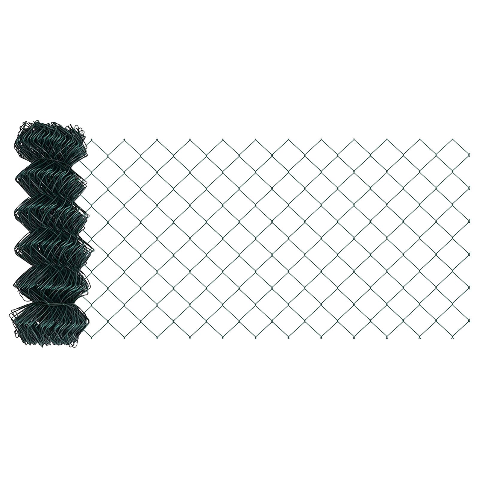 vidaXL Maschendrahtzaun Grün 0.6x10 m Stahl