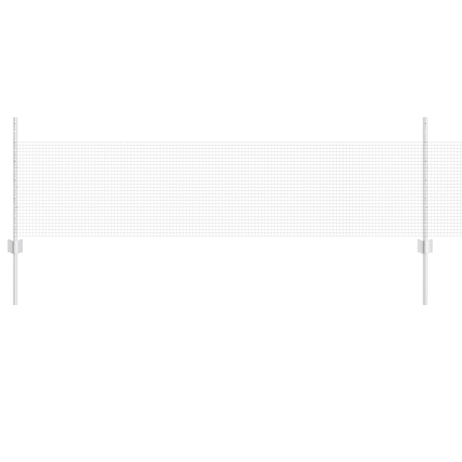 vidaXL Gartenzaunset Set aus 2 Verzinkter Stahl Groß Langlebig