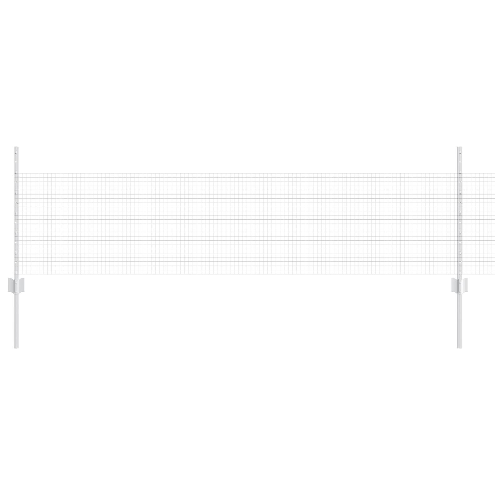 vidaXL Gartenzaun-Set Set aus 2 Feuerverzinkter Stahl 10 x 0,5 m