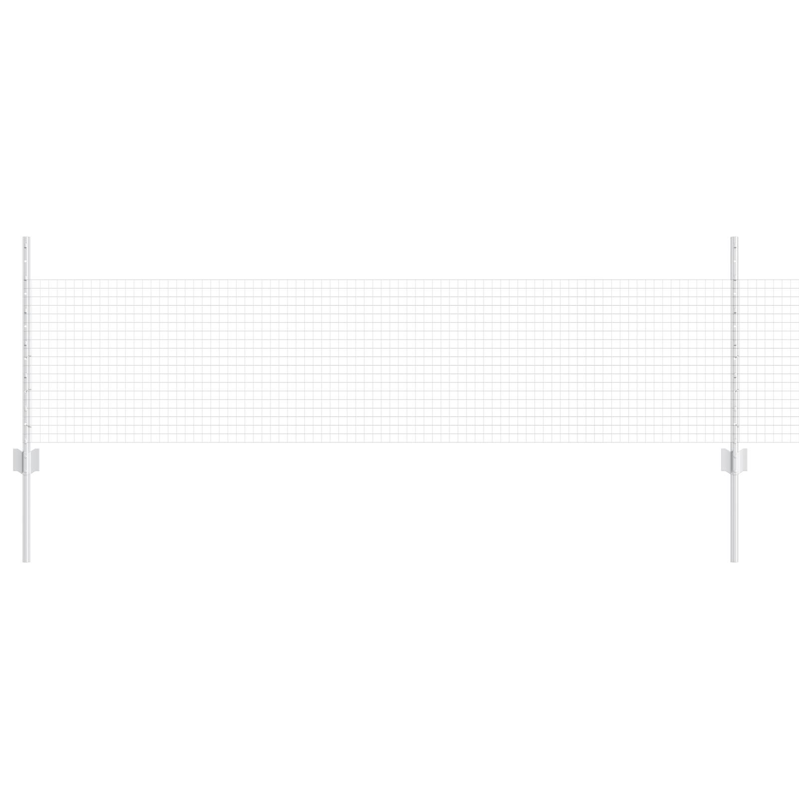vidaXL Geschweißter Drahtzaun mit 22 U-Pfosten Silber 0.5x50 m Stahl