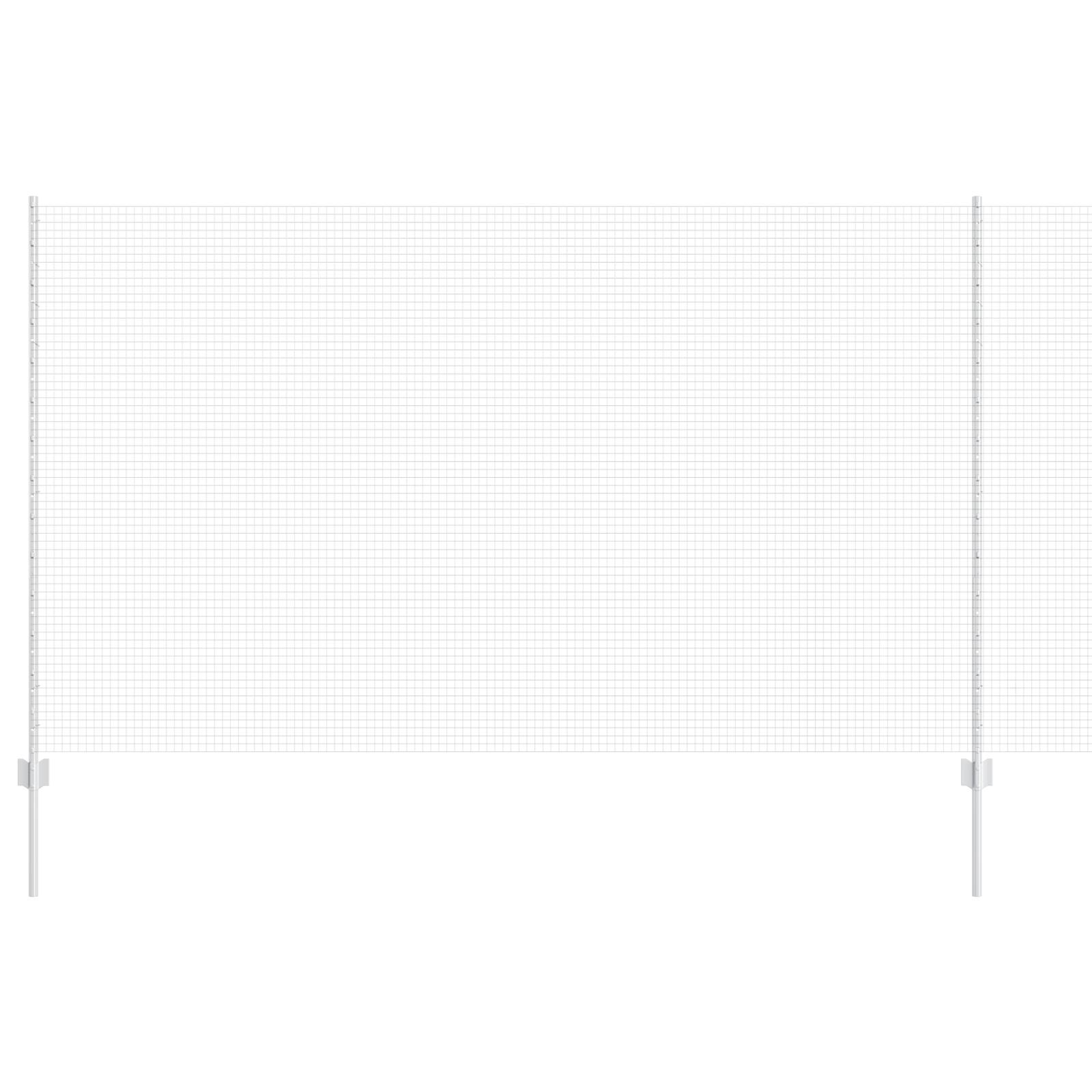 vidaXL Geschweißter Drahtzaun mit 44 U-Pfosten Grau 1,4x50 m Stahl