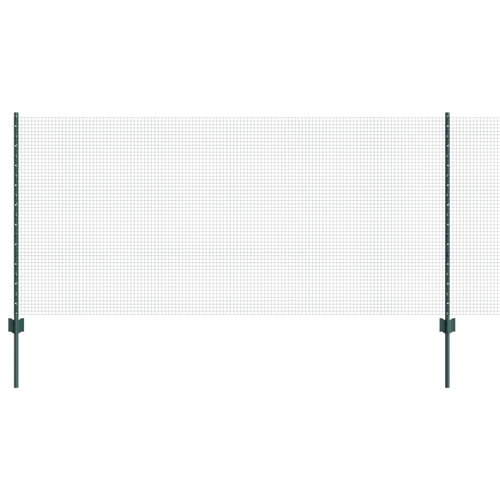 vidaXL Gartenzaunset Set von 2 Grün Metall 10 x 1 m Langlebig