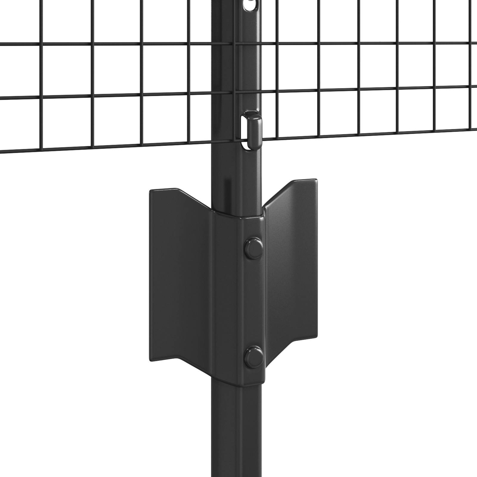 vidaXL Schweißdrahtzaun mit 5 U-Pfosten Grau 0,4x10 m Stahl