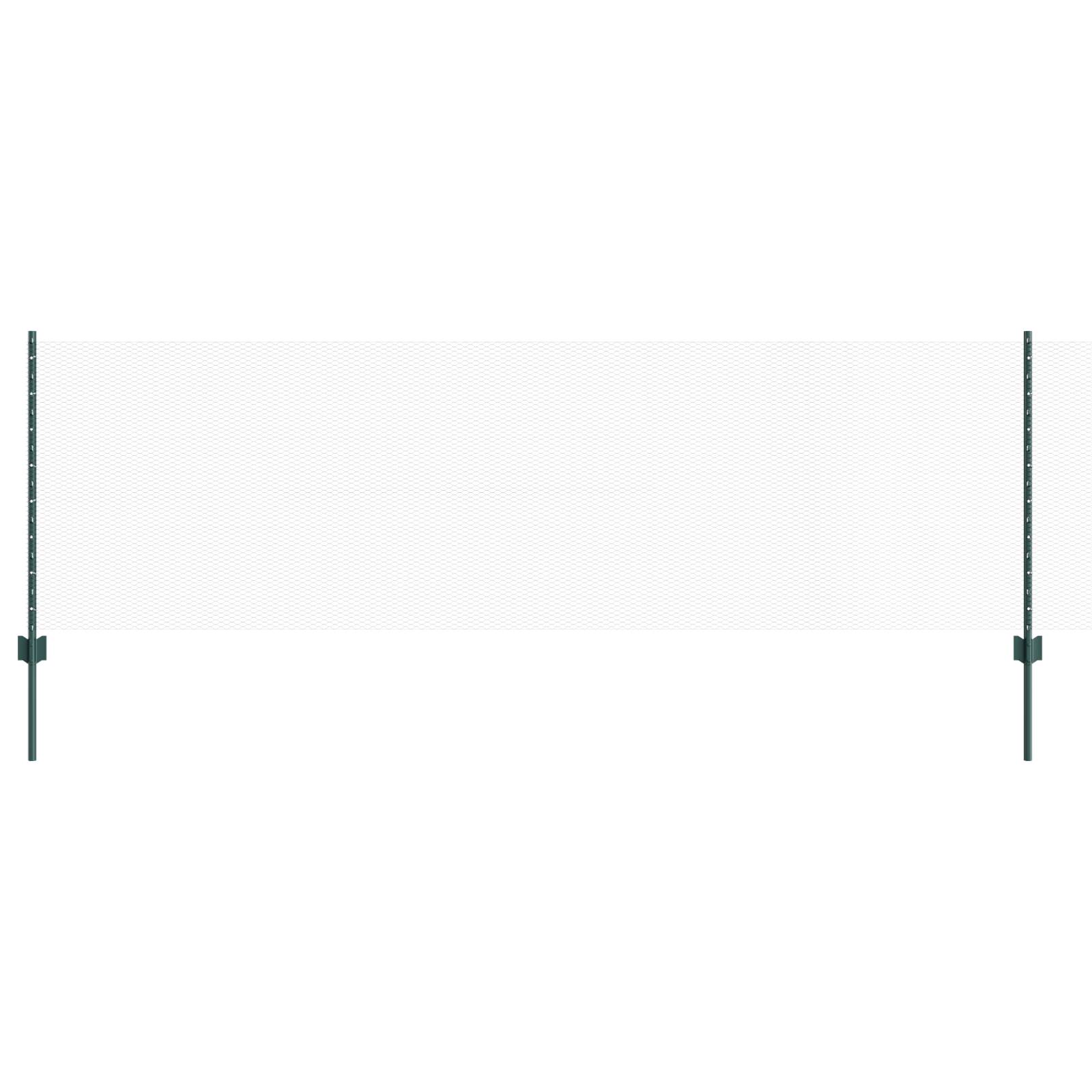 vidaXL Zaunpfosten 11 Stück U-Channel Grün 80 cm Stahl