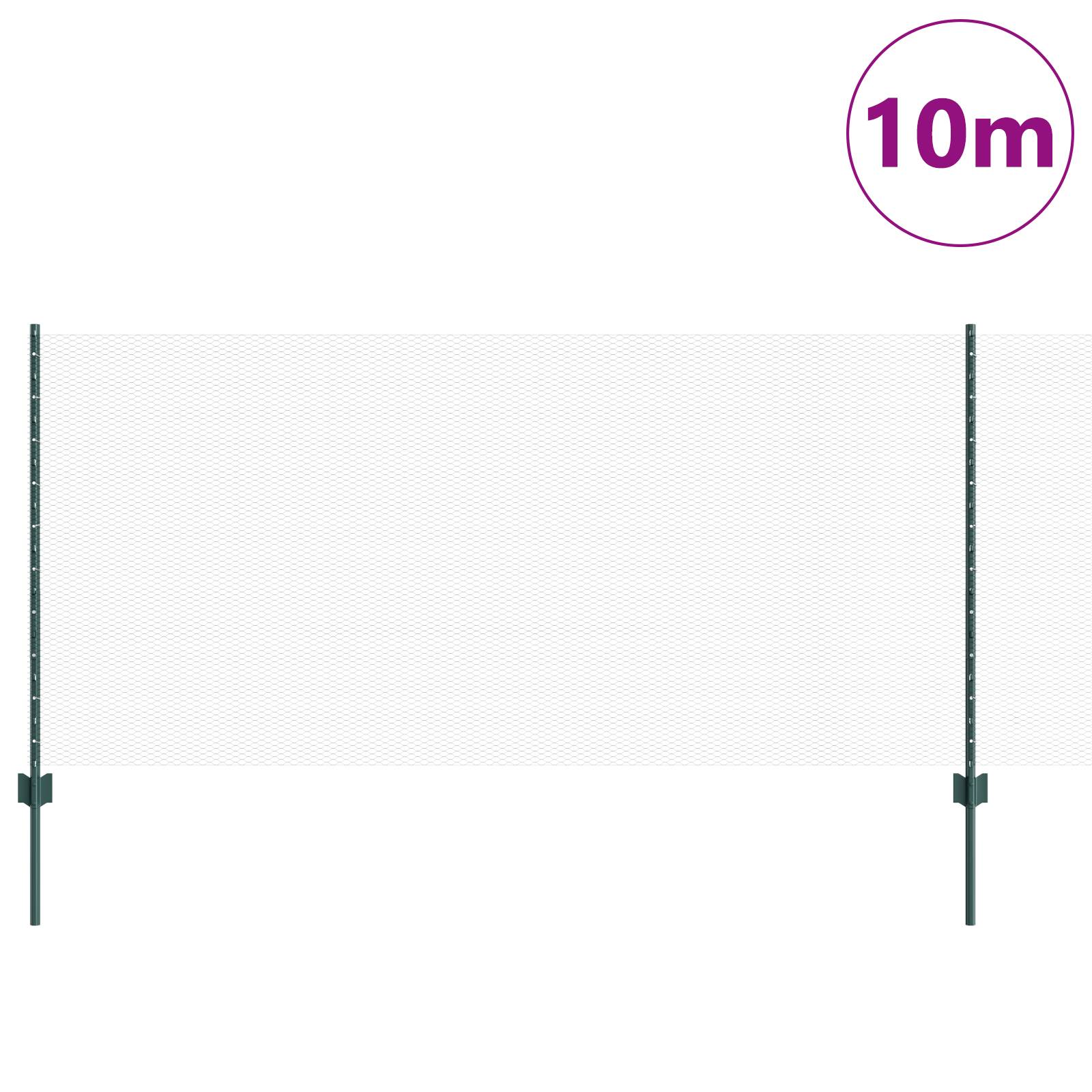 vidaXL Zaunpfosten 5 Stück U-Channel Grün 100 cm Stahl