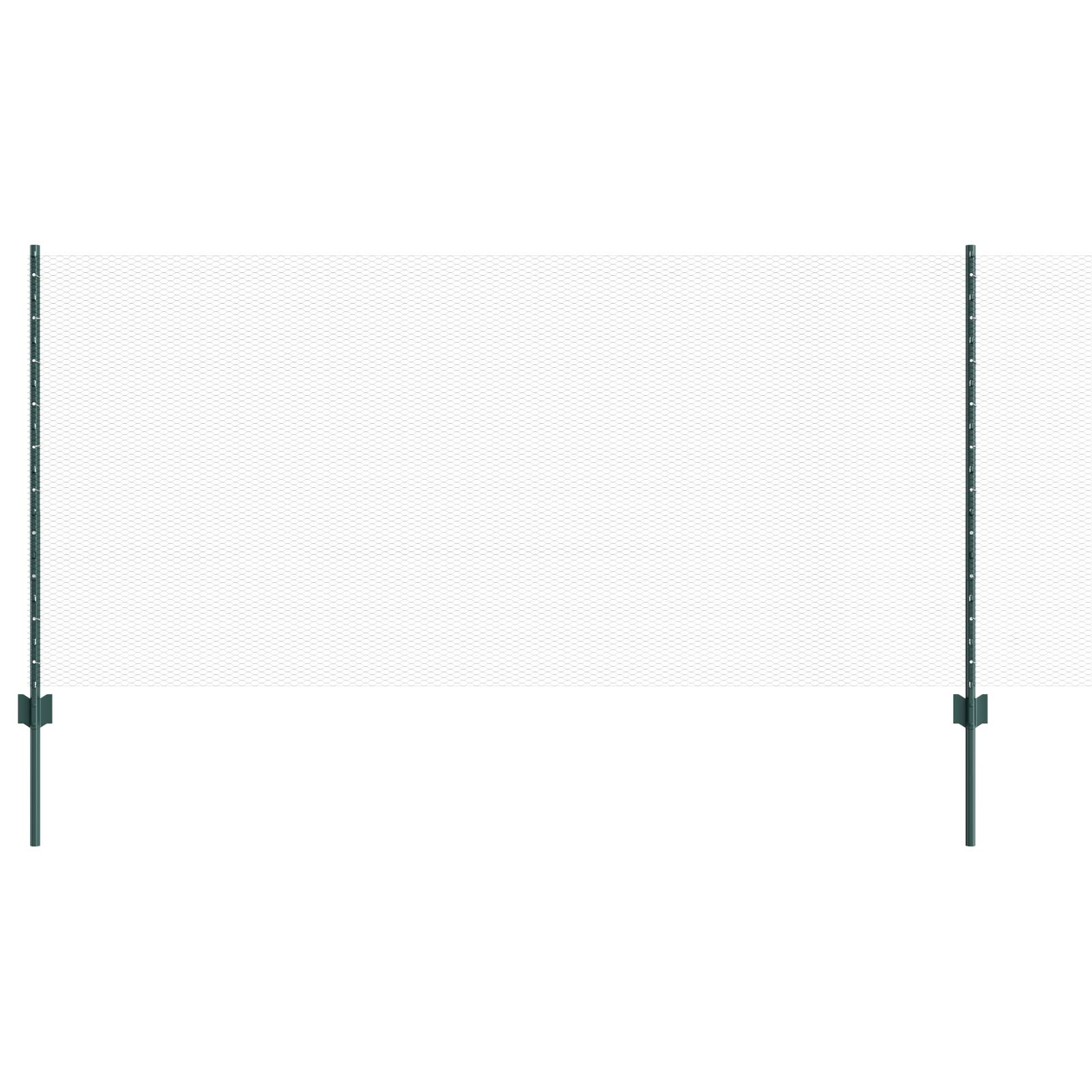 vidaXL Zaunpfosten 5 Stück U-Channel Grün 100 cm Stahl