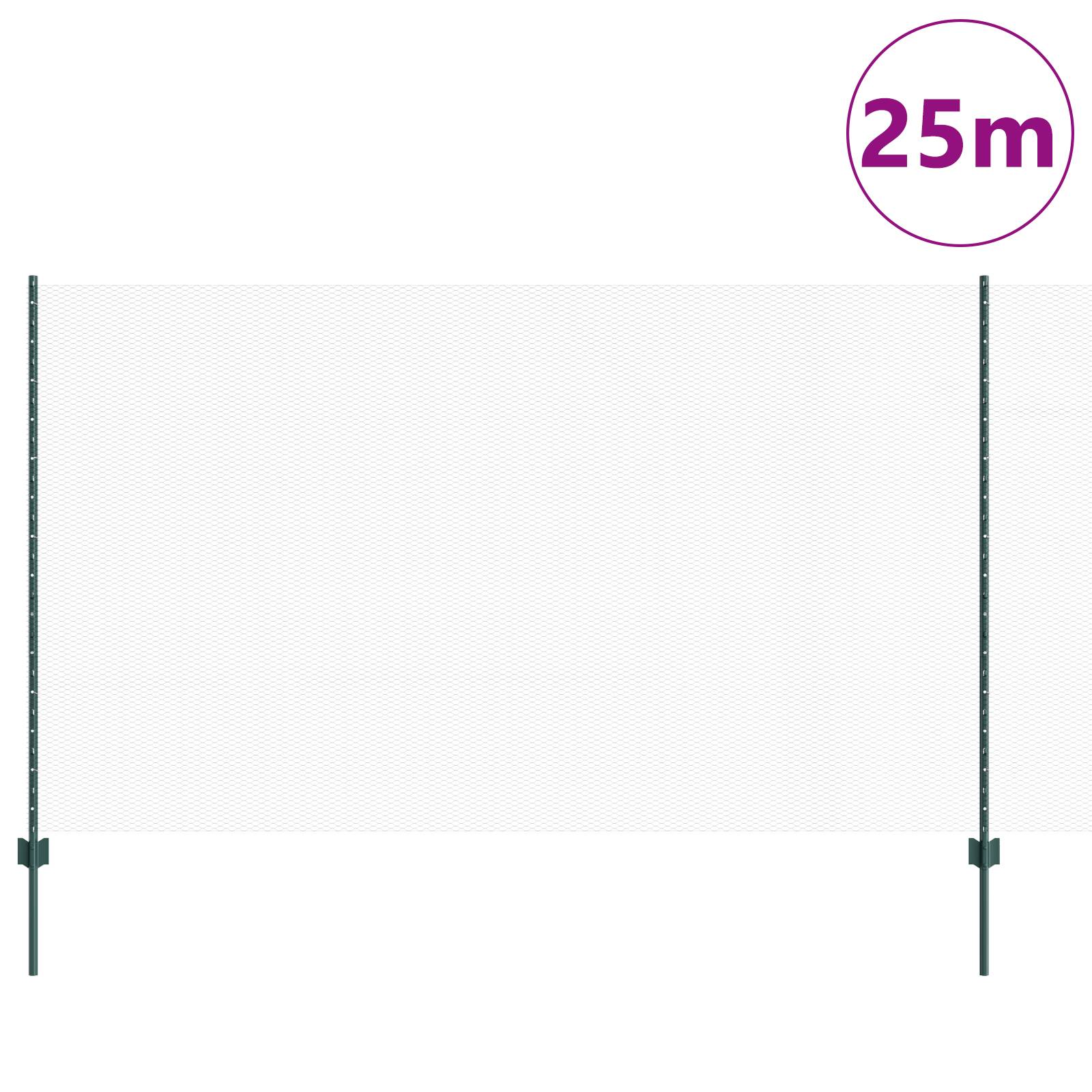 vidaXL Zaunpfosten 5 Stück U-Kanal Grün 140 cm Stahl