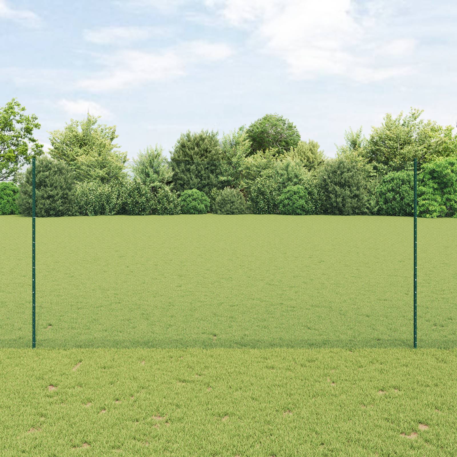 vidaXL Zaunpfosten 11 Stk. U-Kanal Grün 160 cm Stahl