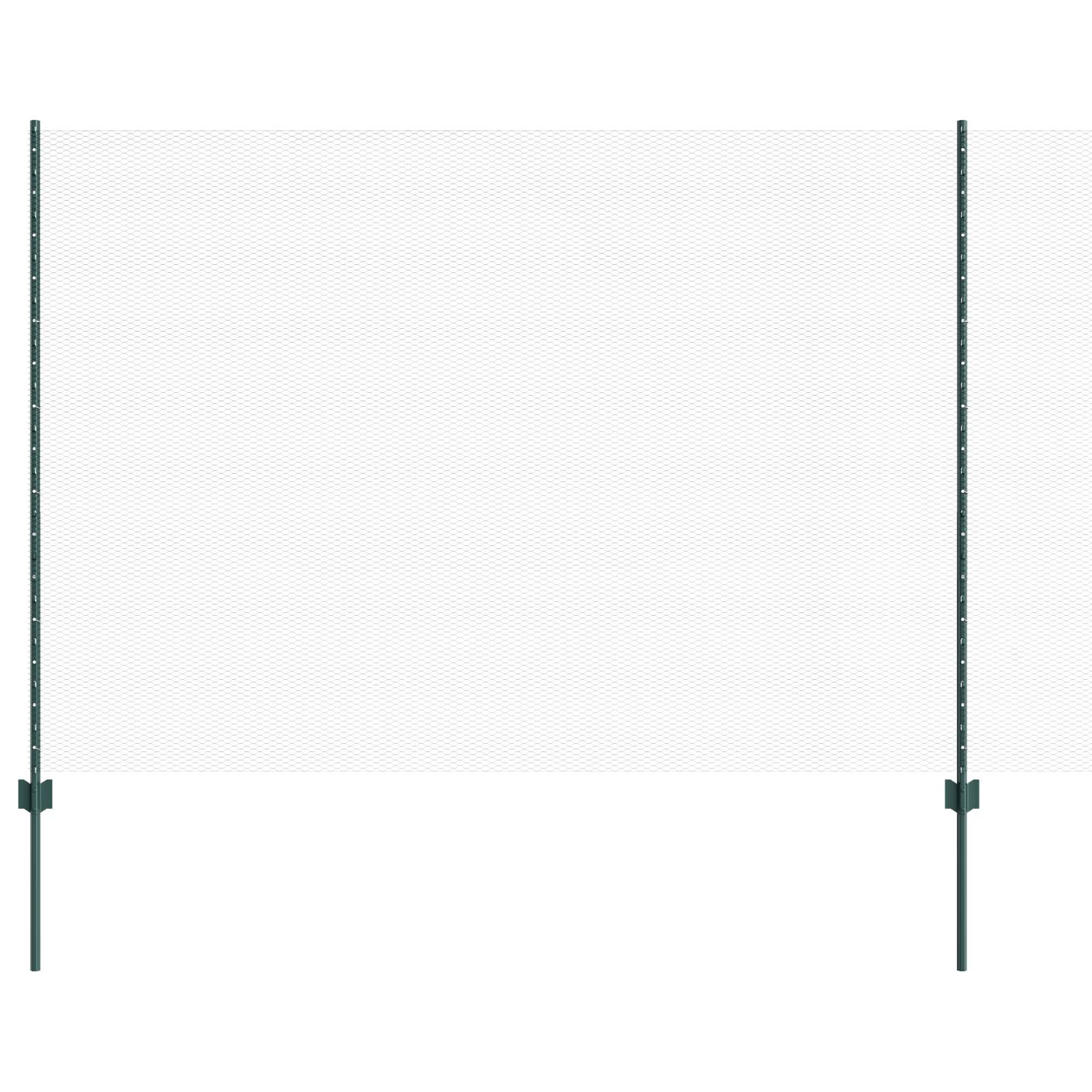 vidaXL Zaunpfosten 11 Stk. U-Kanal Grün 160 cm Stahl
