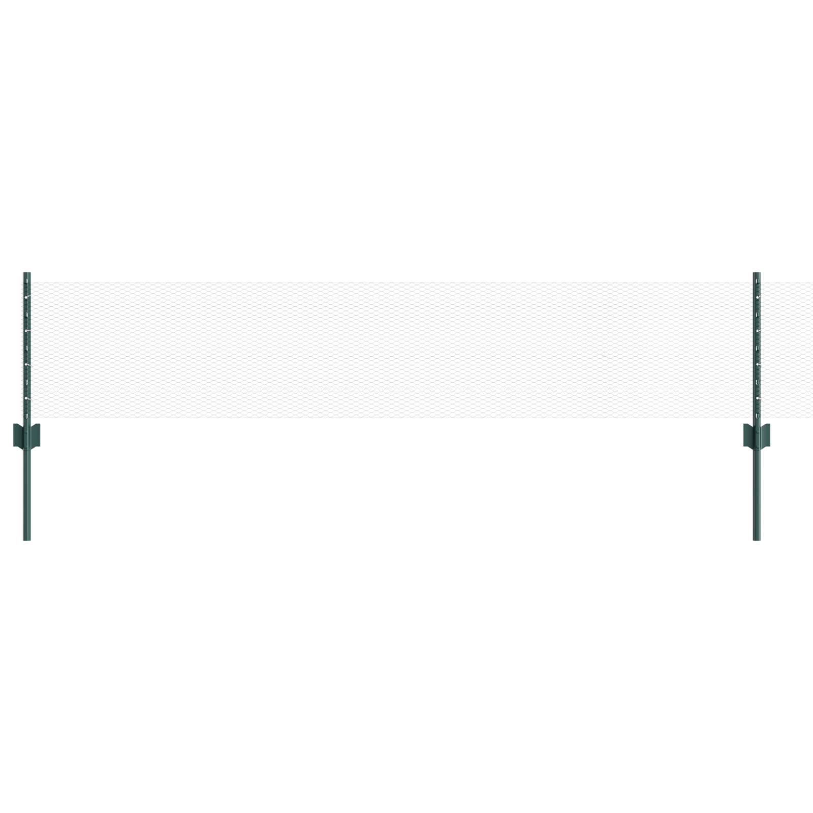 vidaXL Pfosten 5 Stück U-Kanal Grün 40 cm Stahl