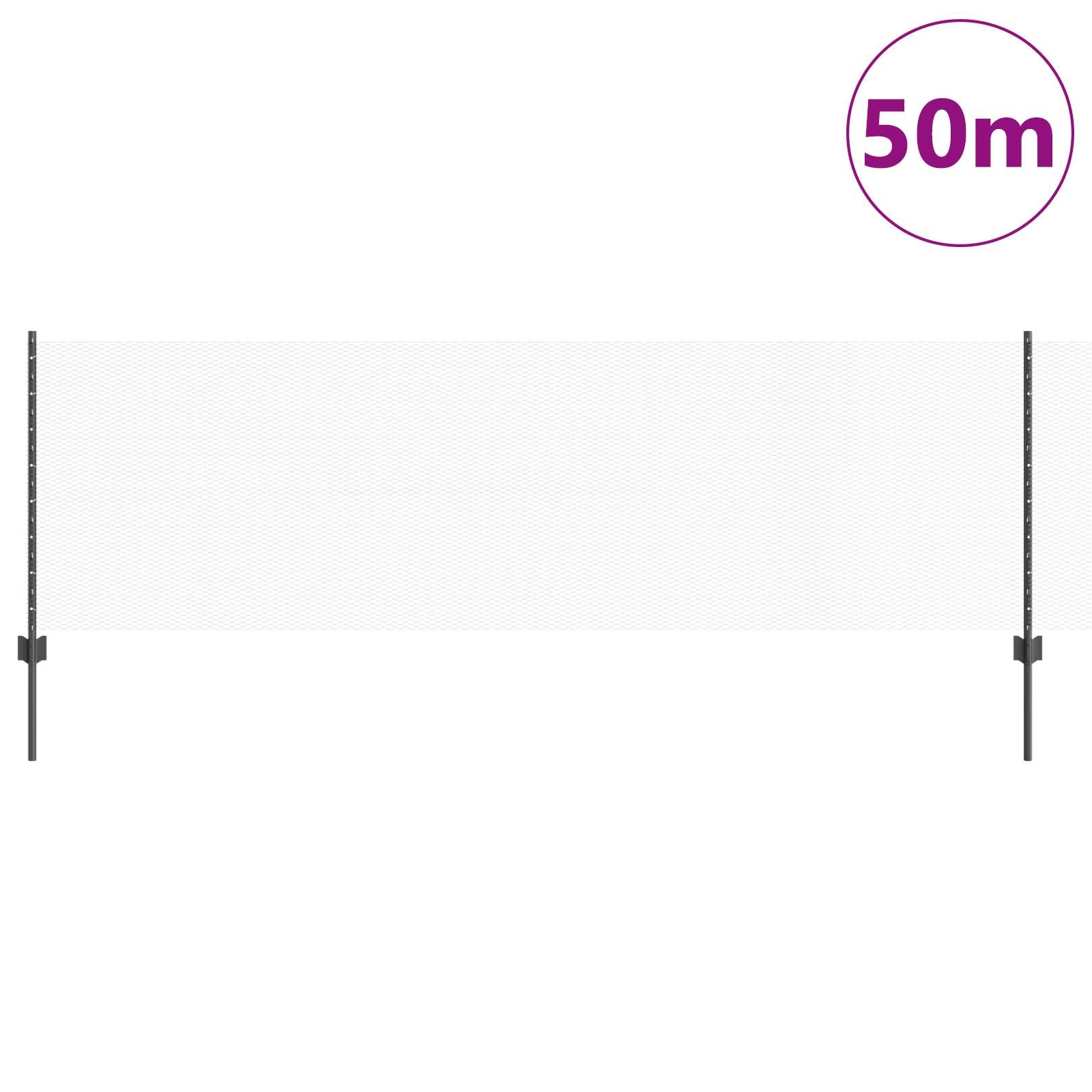 vidaXL Zaunpfosten 11 Stk U-Kanal Grau 80 cm Stahl