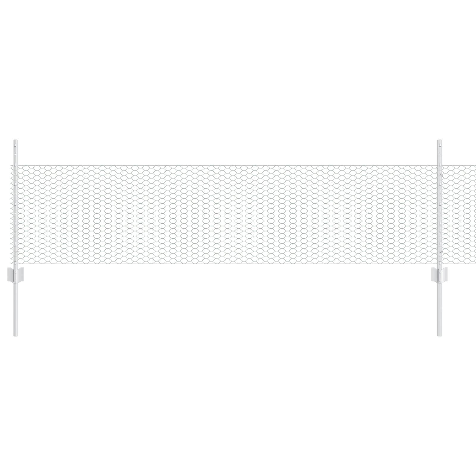 vidaXL Zaunpfosten 11 Stück U-Kanal 60 cm Verzinkter Stahl