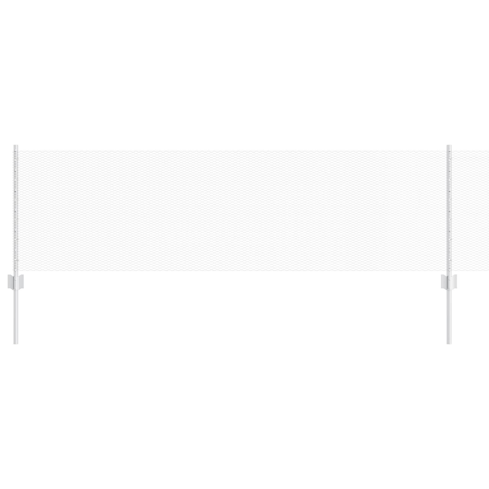 vidaXL Zaunpfosten 5 Stück U-Profil 60 cm verzinkter Stahl